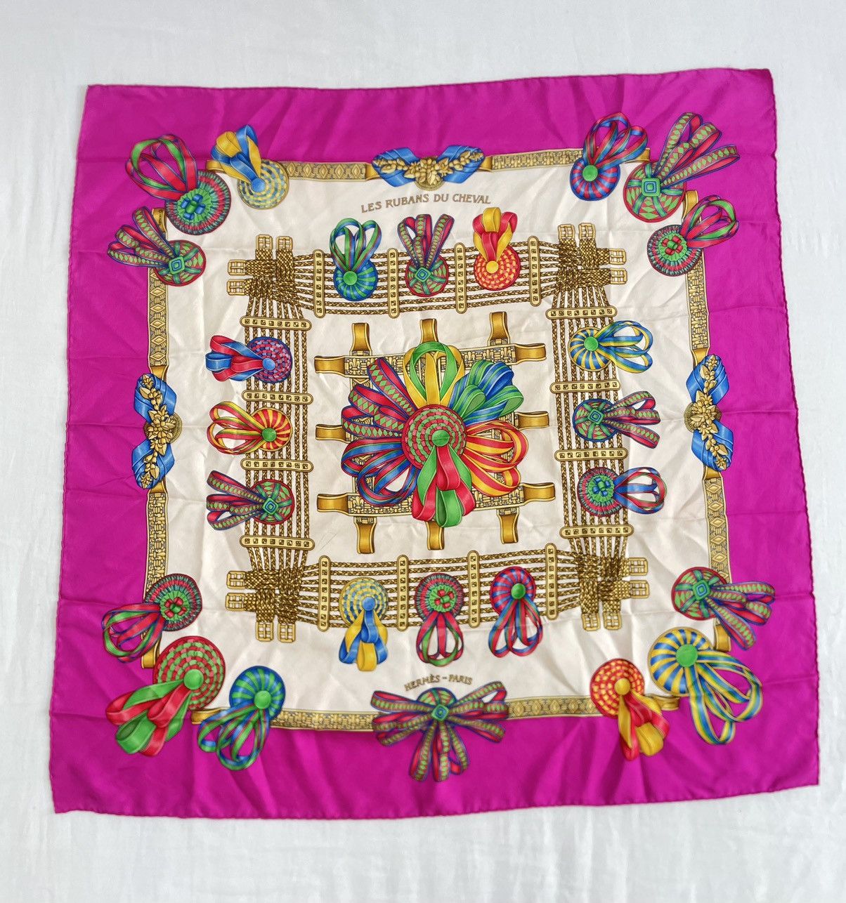 Hermes Hermès Carre 90 LES RUBANS DU CHEVAL - Horse Ribbon Scarf Size ONE SIZE - 1 Thumbnail