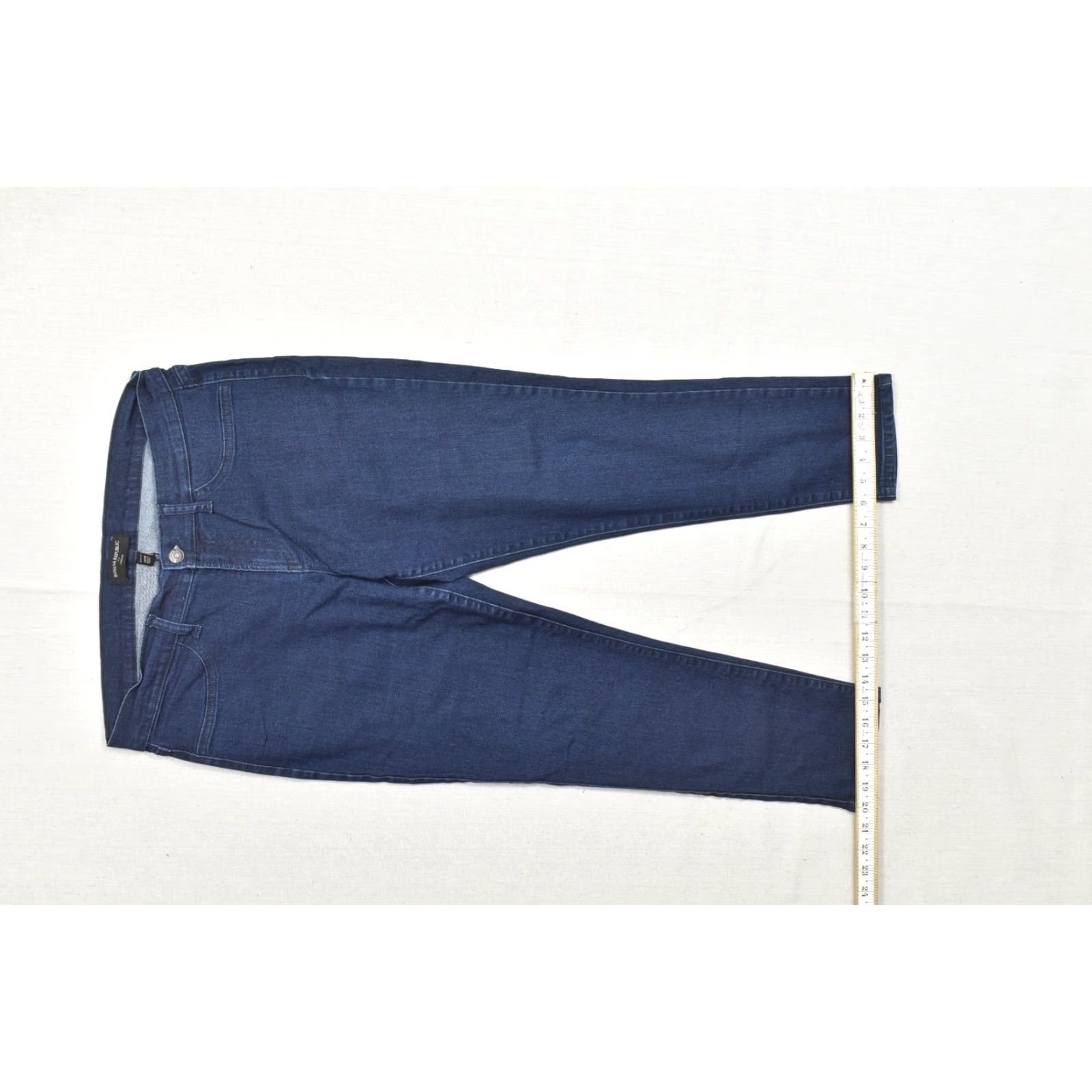 Banana Republic Banana Republic Jeans Women's 12 Regular Dark Wash Denim Stretch 5-Pocket Straight Zip Pocket Mens Womens? Size 34" / US 12 / IT 48 - 5 Thumbnail