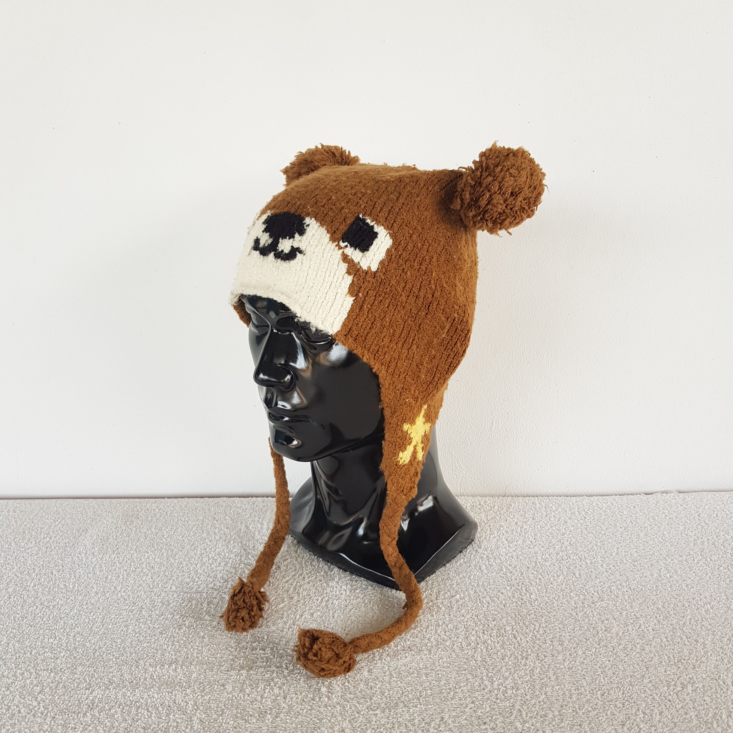Japanese Brand × Other Vintage Bear Earflap Beanie Snow Caps Hats Size ONE SIZE - 2 Thumbnail