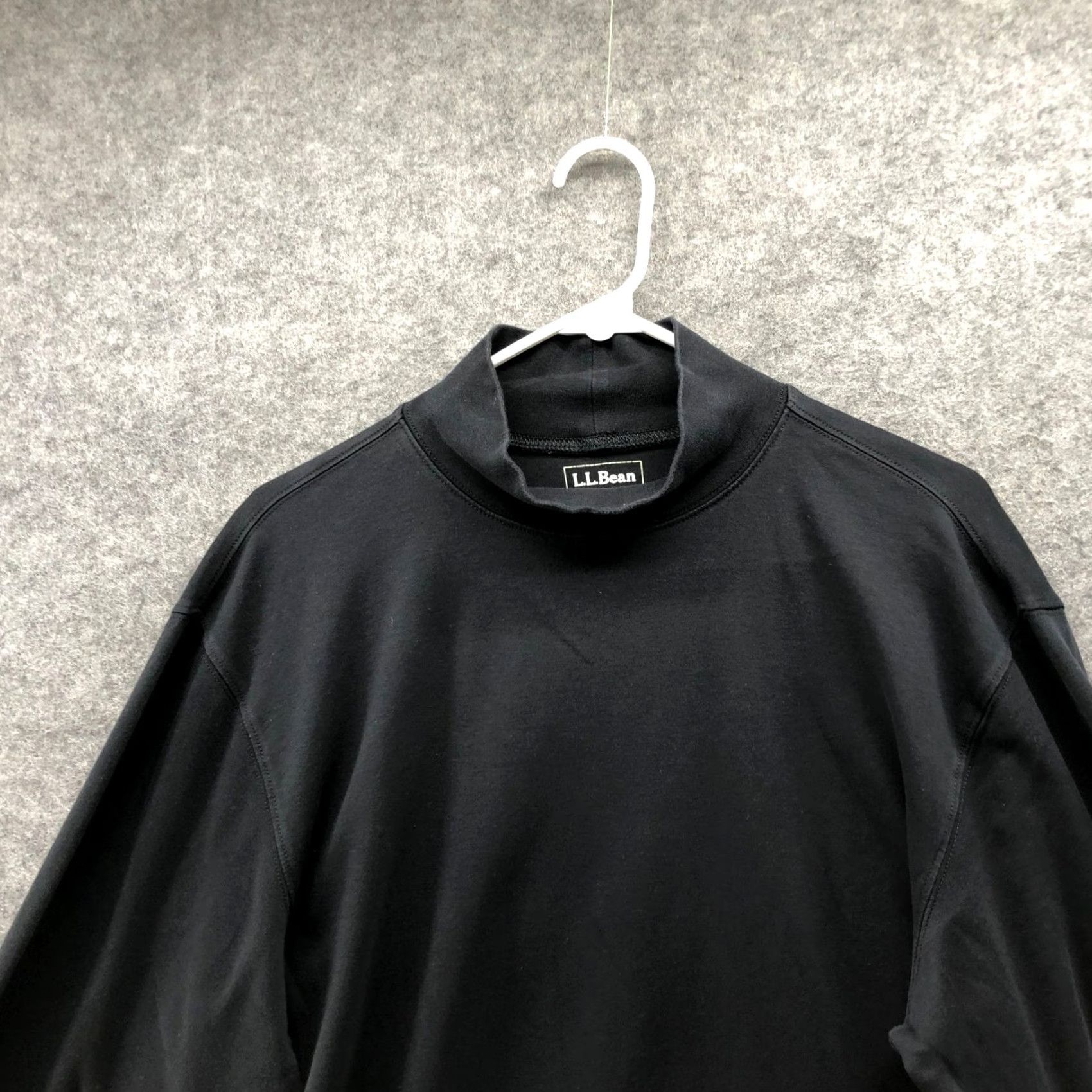 Vintage L.L. Bean Mock Neck Long Sleeve T-Shirt Mens L Black Traditional Fit Size US L / EU 52-54 / 3 - 3 Thumbnail