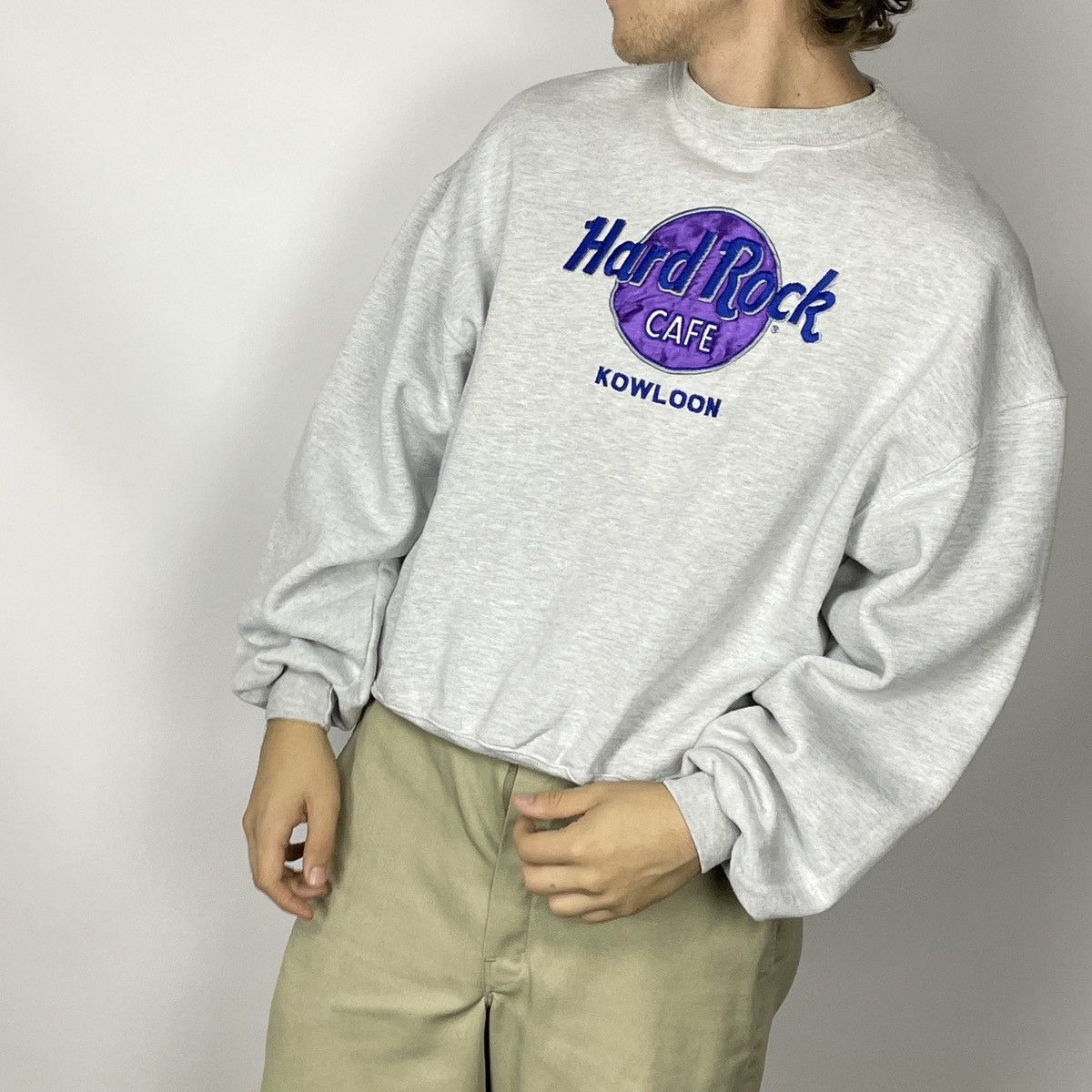 Hard Rock Cafe × Vintage 🎸Hard Rock Cafe🎸 Vintage boxy fit Sweatshirt Kowloon Size US XL / EU 56 / 4 - 11 Thumbnail