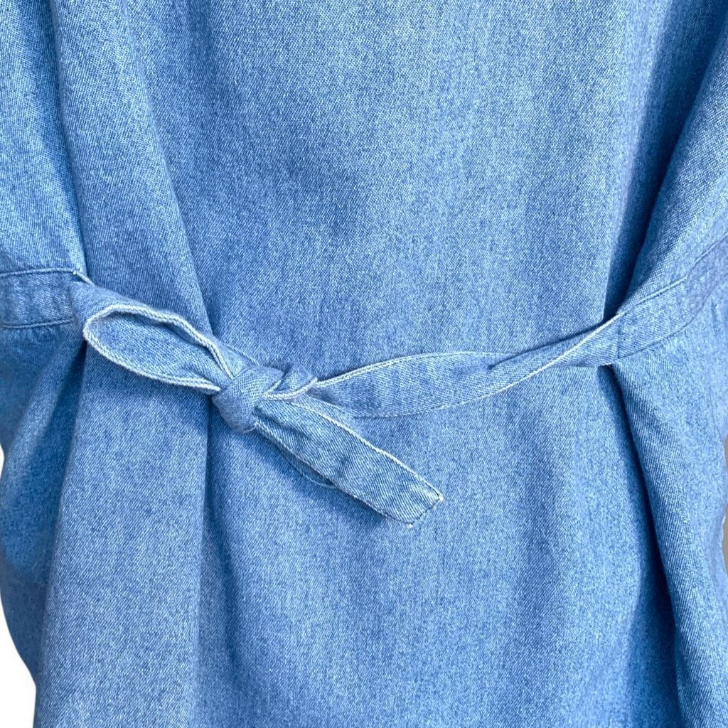 Vintage Upcycled Vintage Victoria Jones Sleeveless Denim Shirt Fring Size XXL / US 16-18 / IT 52-54 - 6 Thumbnail