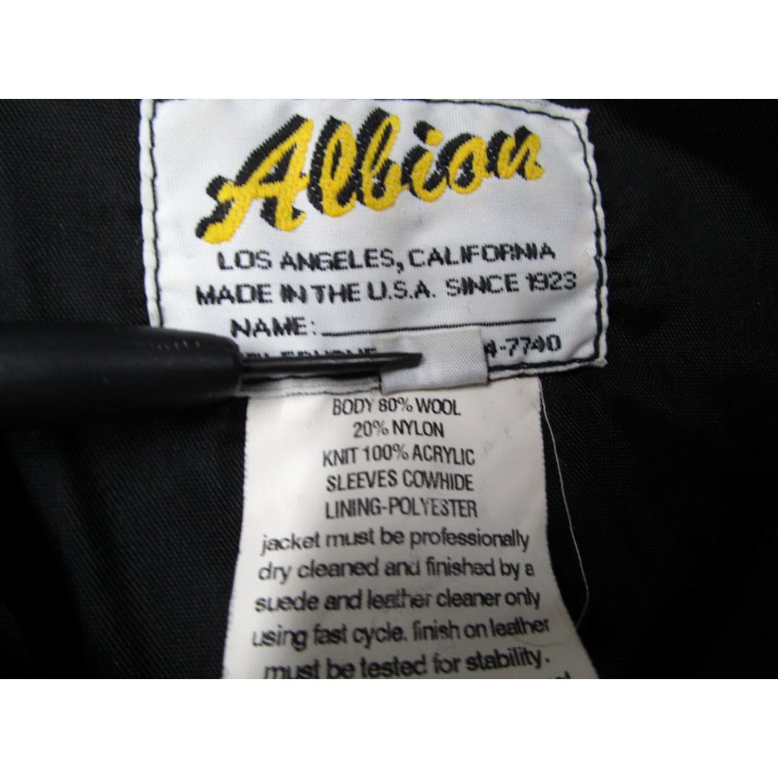 Vintage Albion Womens Jacket Varsity Wool Hooded Black 36 Patches Embroidered Beverly Hills Cheerleading Captain Debby Style Casual Size XS / US 0-2 / IT 36-38 - 4 Thumbnail
