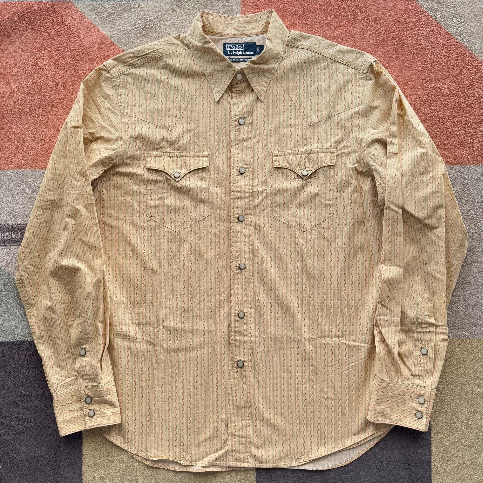 Polo Ralph Lauren Ralph Lauren Western Floral Stripe Shirt Size US L / EU 52-54 / 3 - 1 Thumbnail