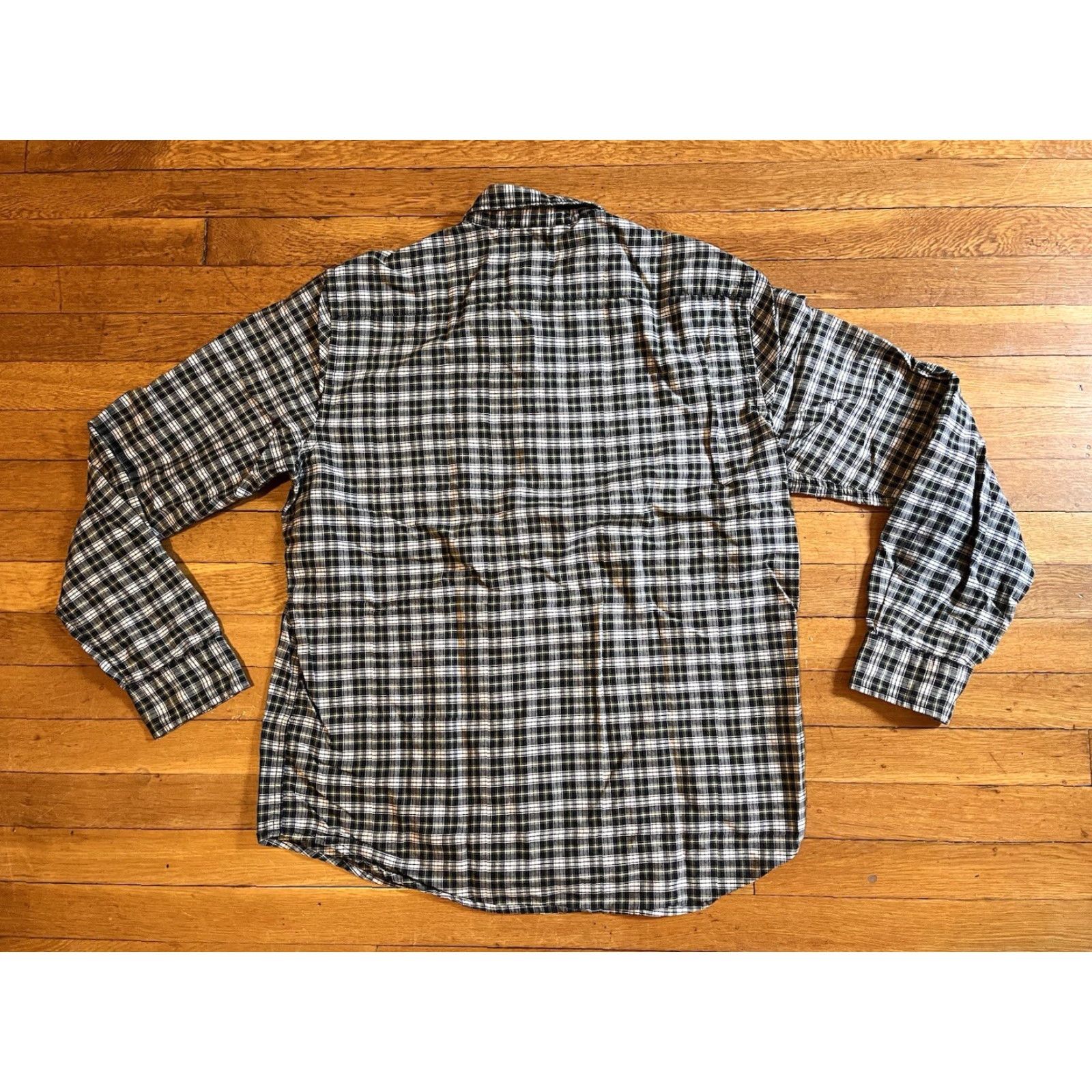 Vintage VINTAGE Denim & Supply Ralph Lauren Shirt Men’s XL Black Green Plaid Size US XL / EU 56 / 4 - 6 Thumbnail