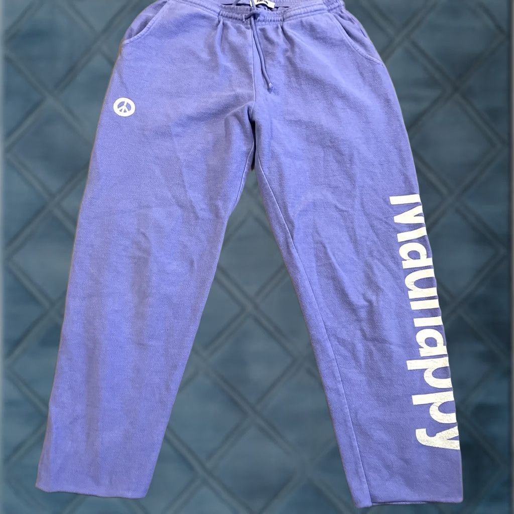 Madhappy Madhappy Sweatpants Women Purple With Logo Down Leg Size M, Regular, Cotton Down Fabric, Pants, Sweatpants, Purple, Mid 2000s? Size 32" / US 10 / IT 46 - 1 Thumbnail
