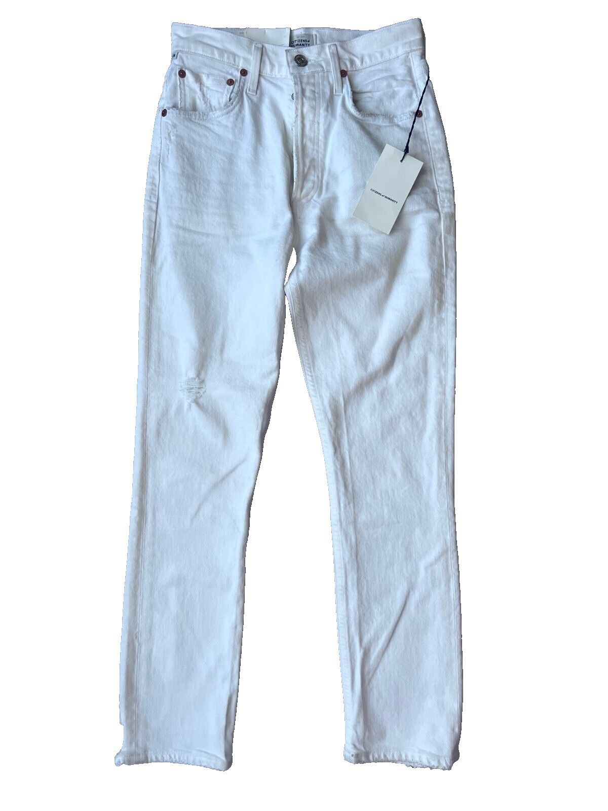 Citizens Of Humanity Citizens of Humanity Jolene High Rise Jeans White Out ( 24 ) Size 24" / US 00 / IT 34 - 3 Thumbnail