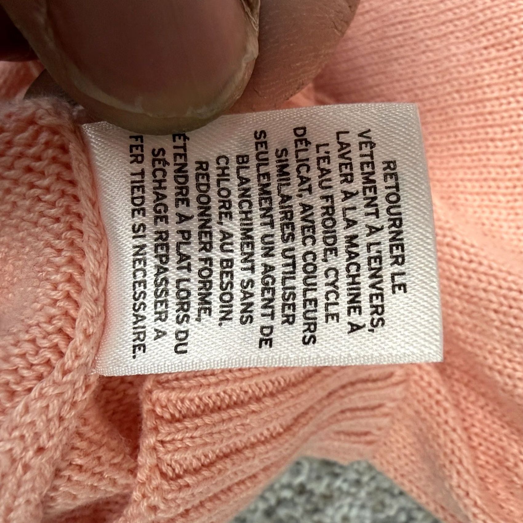 Vintage Abound Pastel Peach Cropped Sweater S Women's Pullover Round Neck Raglan Sleeve Lightweight Spring Cotton Knit Casual Modern Preppy Outdoor School Size S / US 4 / IT 40 - 7 Thumbnail