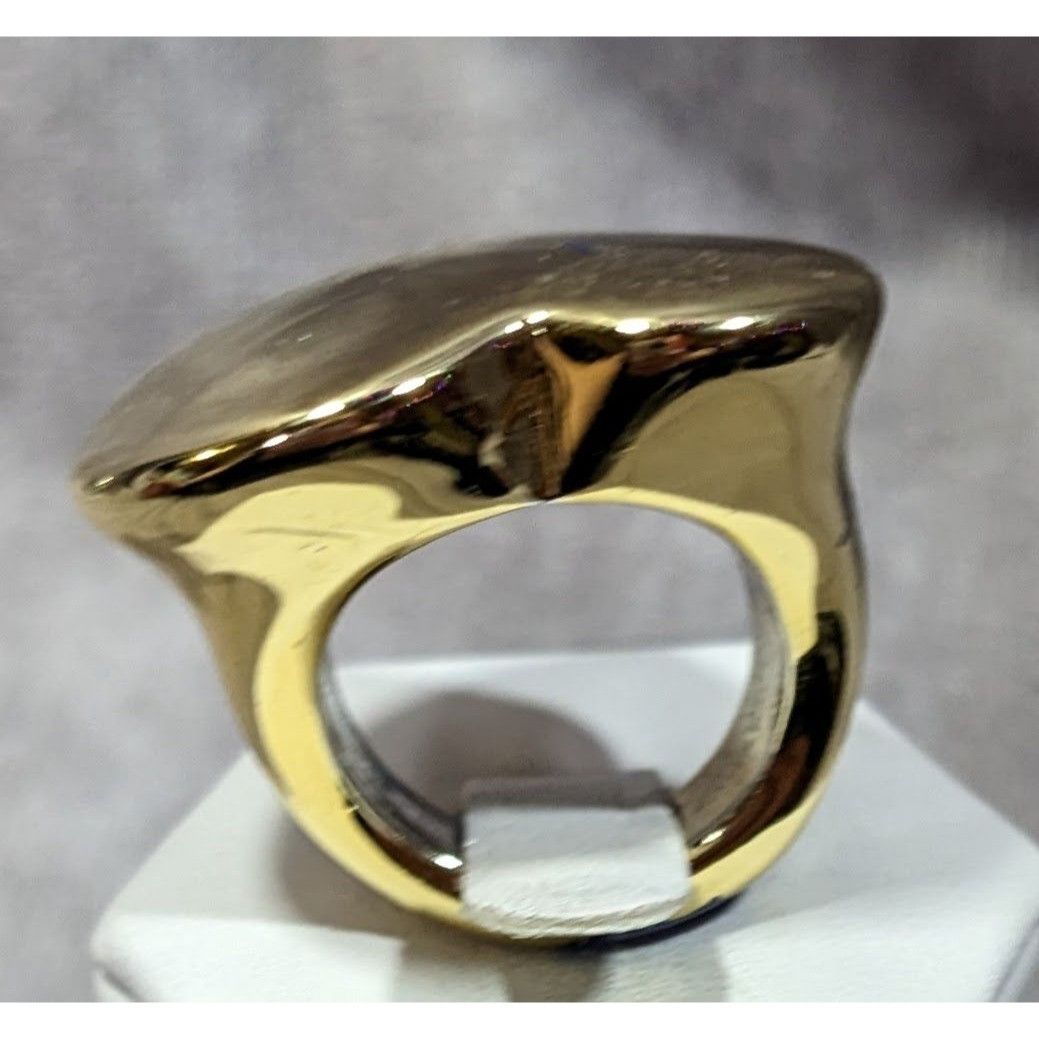 Other Chunky Plastic Metallic Gone Tone Fashion Ring Size 6 1/2 Size ONE SIZE - 11 Thumbnail