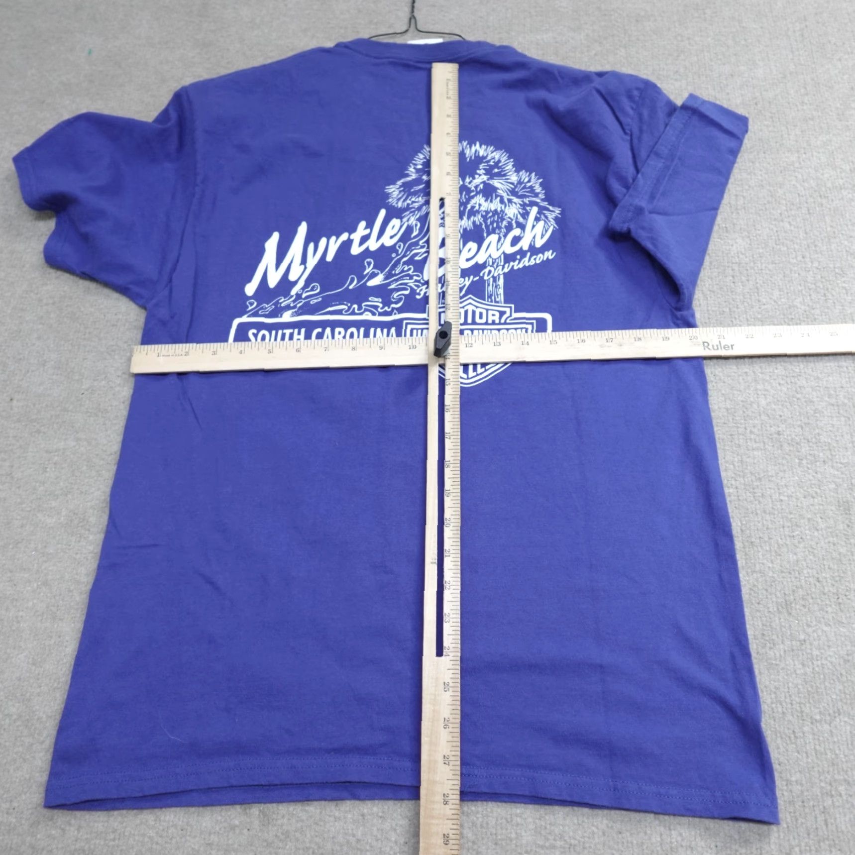 Harley Davidson Harley-Davidson Shirt T-Shirt Blue L USA Double-Sided Graphic Print Men's Short Sleeve Crew Neck 2021 Myrtle Beach Bike Week Size US L / EU 52-54 / 3 - 5 Thumbnail
