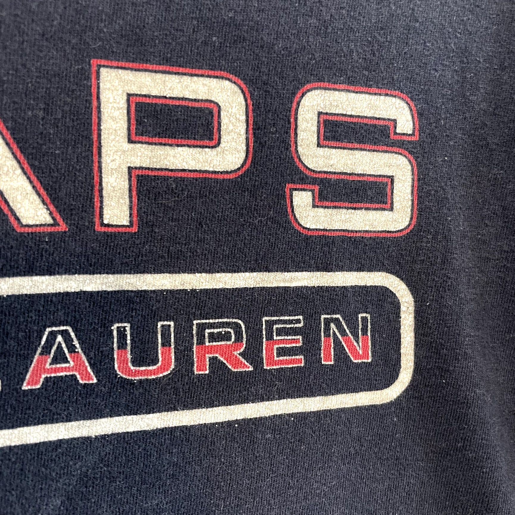 Chaps VINTAGE 90s Y2K Ralph Lauren Chaps T-Shirt 2XL Navy Logo Spellout Grunge Mens Shirt Graphic Tee Size US XXL / EU 58 / 5 - 4 Thumbnail