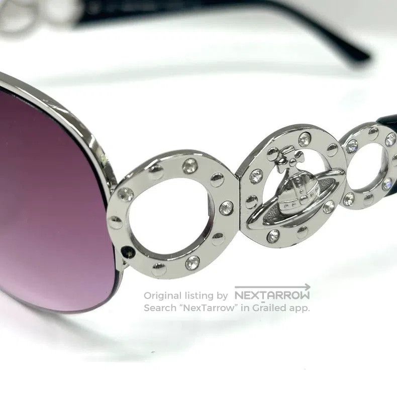 Vivienne Westwood Vivienne Westwood Rare Purple Iridescent, 3D Saturn Logo, Size ONE SIZE - 5 Thumbnail