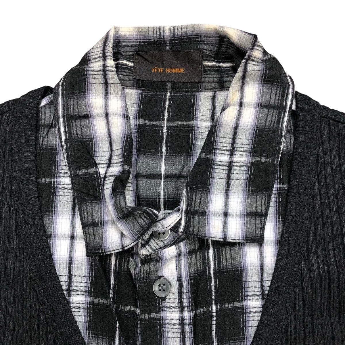 If Six Was Nine Tete Homme Issey Miyake Lgb Double Layer Long Button Shirt Size US M / EU 48-50 / 2 - 5 Thumbnail