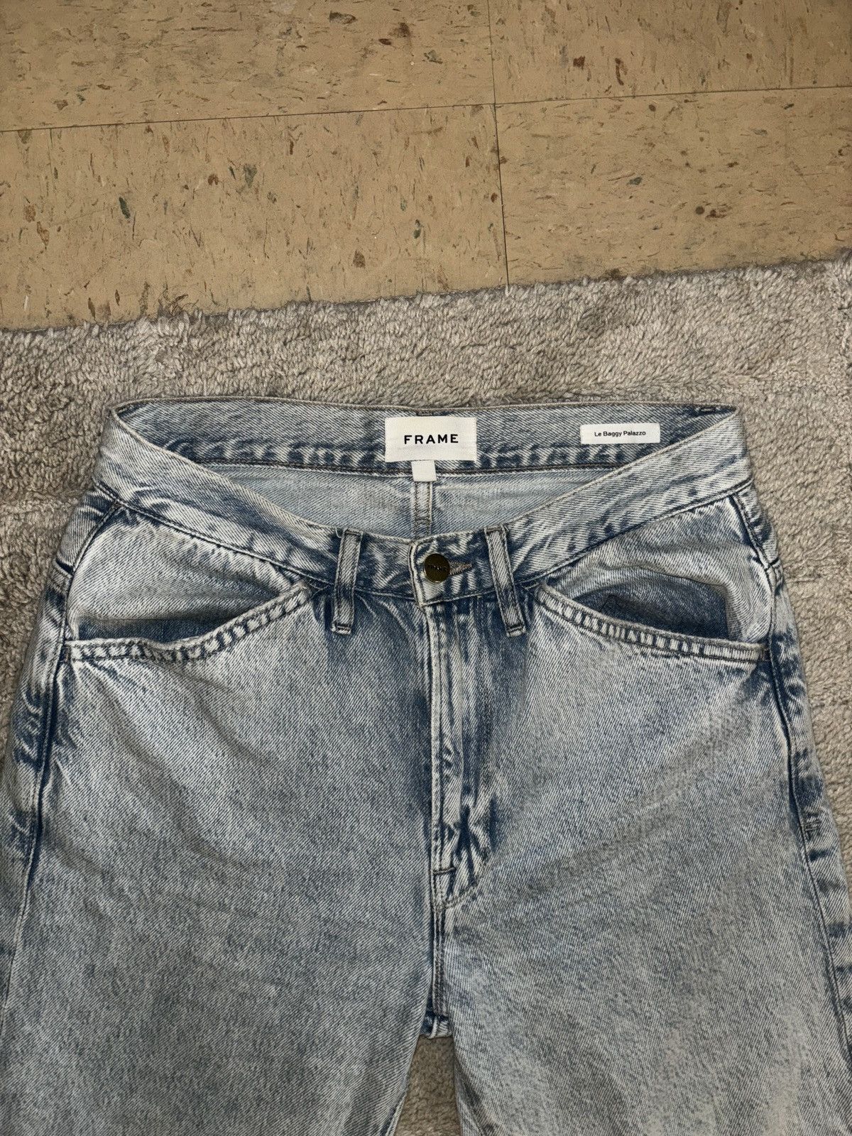 Frame FRAME Le Baggy Palazzo Jeans size 25 Women Size 25" / US 0 / IT 36 - 3 Thumbnail