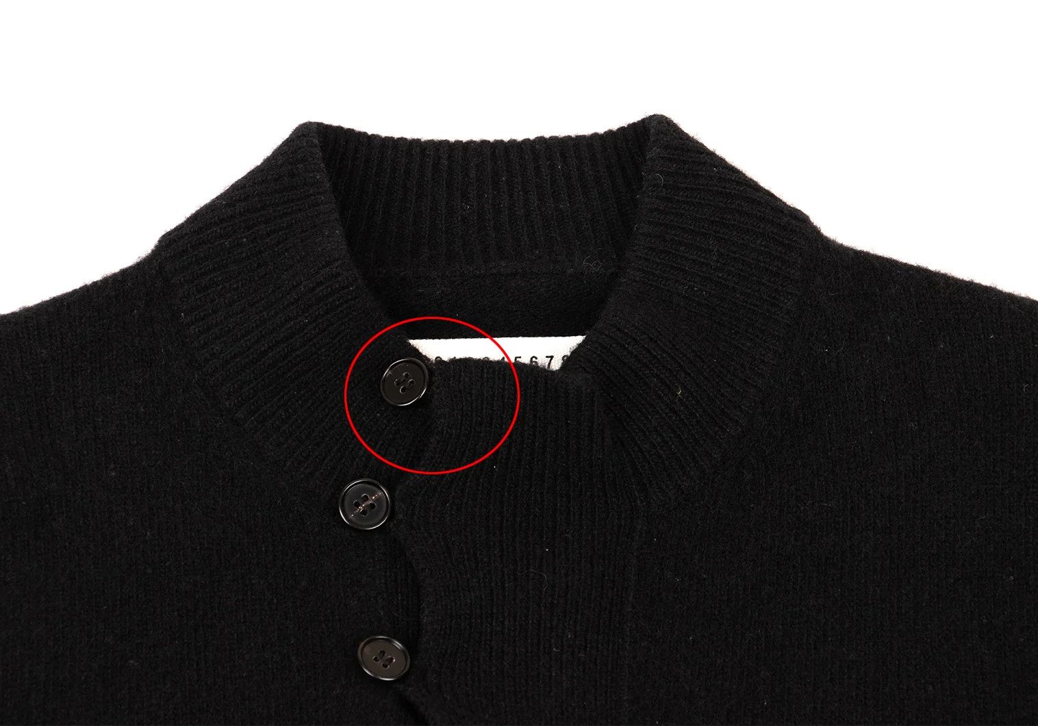 Maison Margiela Wool Button Neck Pullover Knit Sweater Black Size S Size US S / EU 44-46 / 1 - 3 Thumbnail