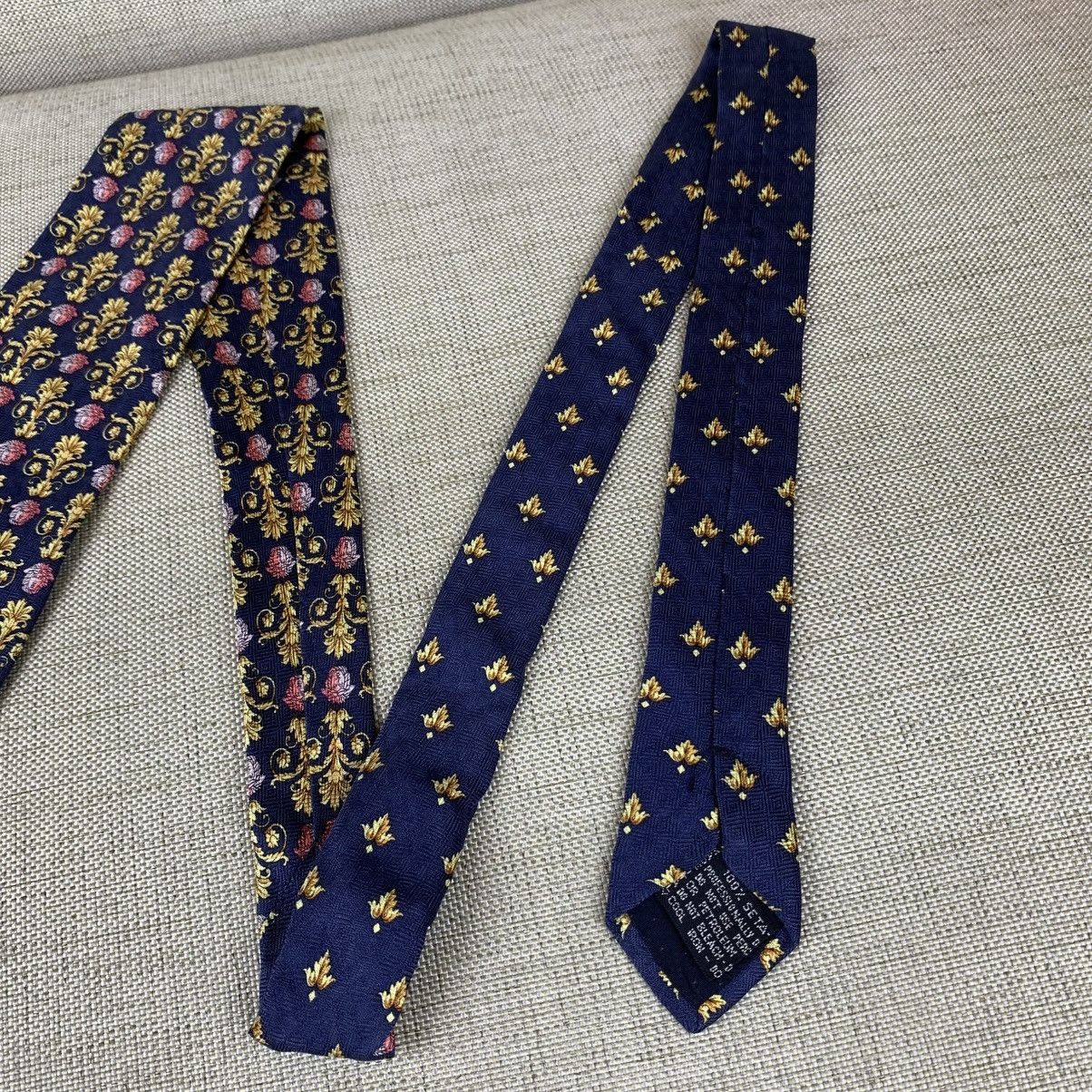 Versace × Vintage Gianni Versace Vintage Baroque Golden Silk Tie Caravate Size ONE SIZE - 5 Thumbnail
