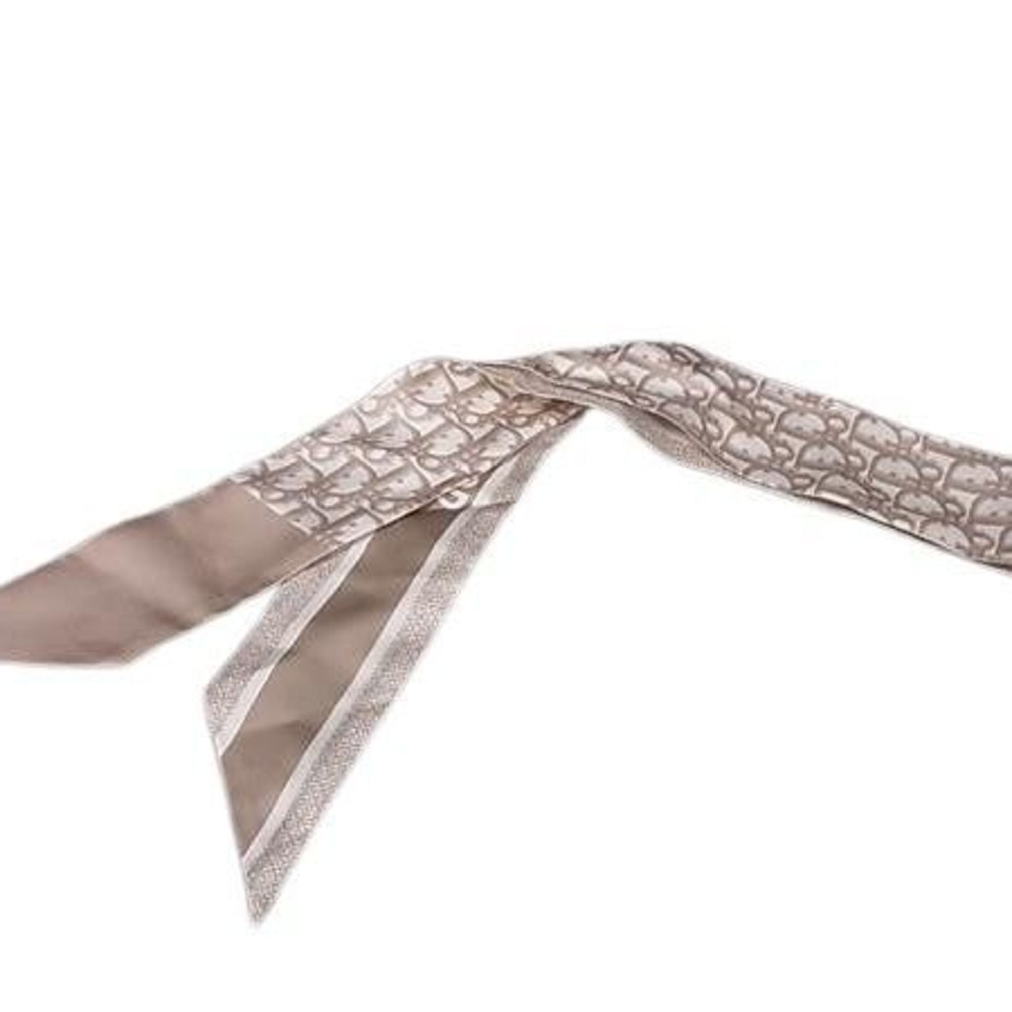 Dior Christian Dior Ribbon Scarf/Muffler Trotter Mitzah Beige Women's Size ONE SIZE - 1 Thumbnail