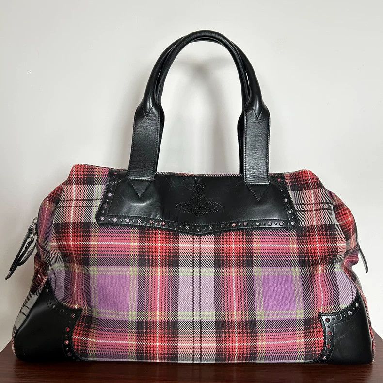 Vivienne Westwood Vivienne Westwood Purple checkered bag, single shoulder ba Size ONE SIZE - 2 Thumbnail