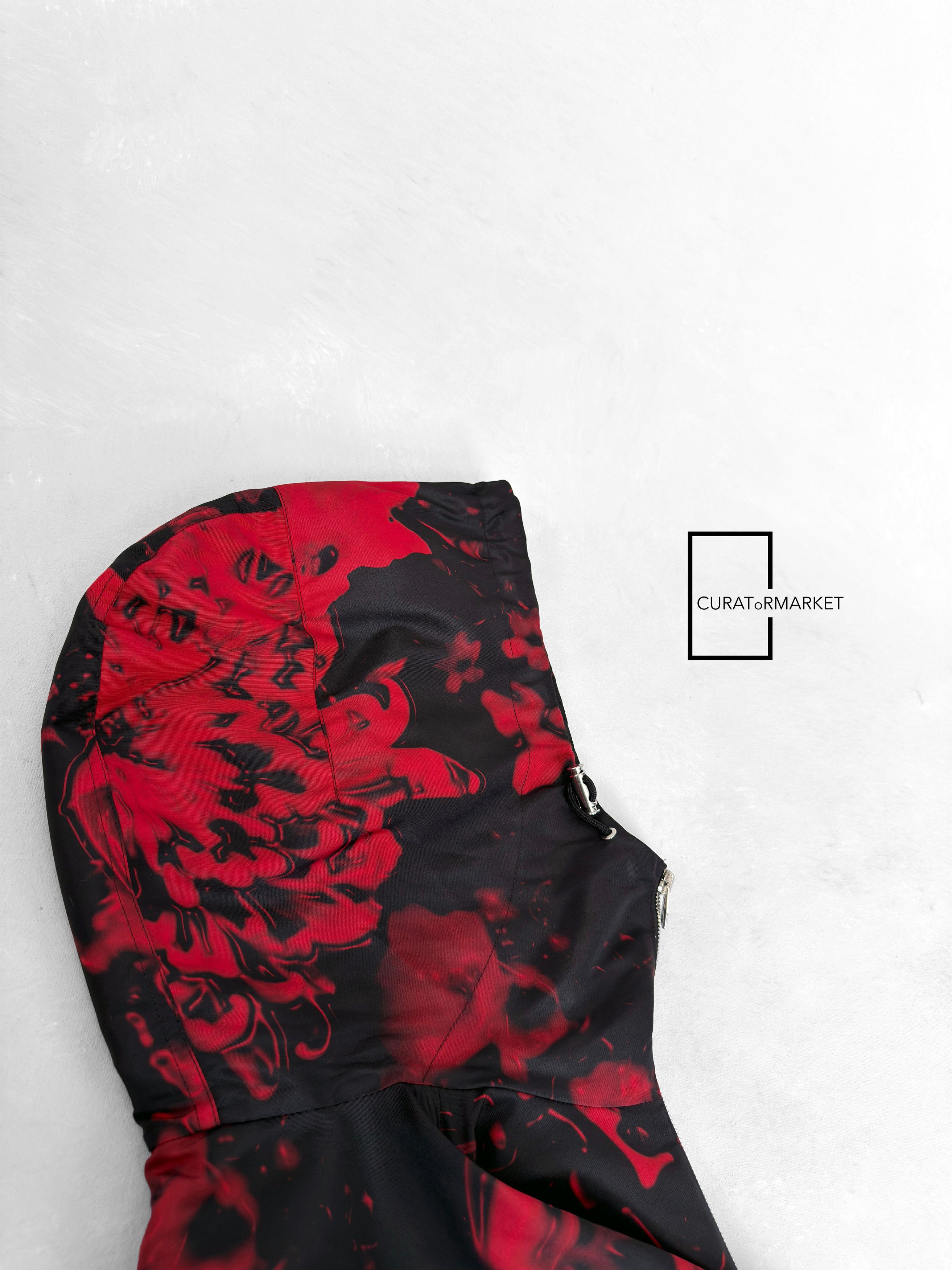 Alexander McQueen EU48 Waxed Flower Abstract Print Hooded Zip Windbreaker FW24 Size US M / EU 48-50 / 2 - 14 Thumbnail