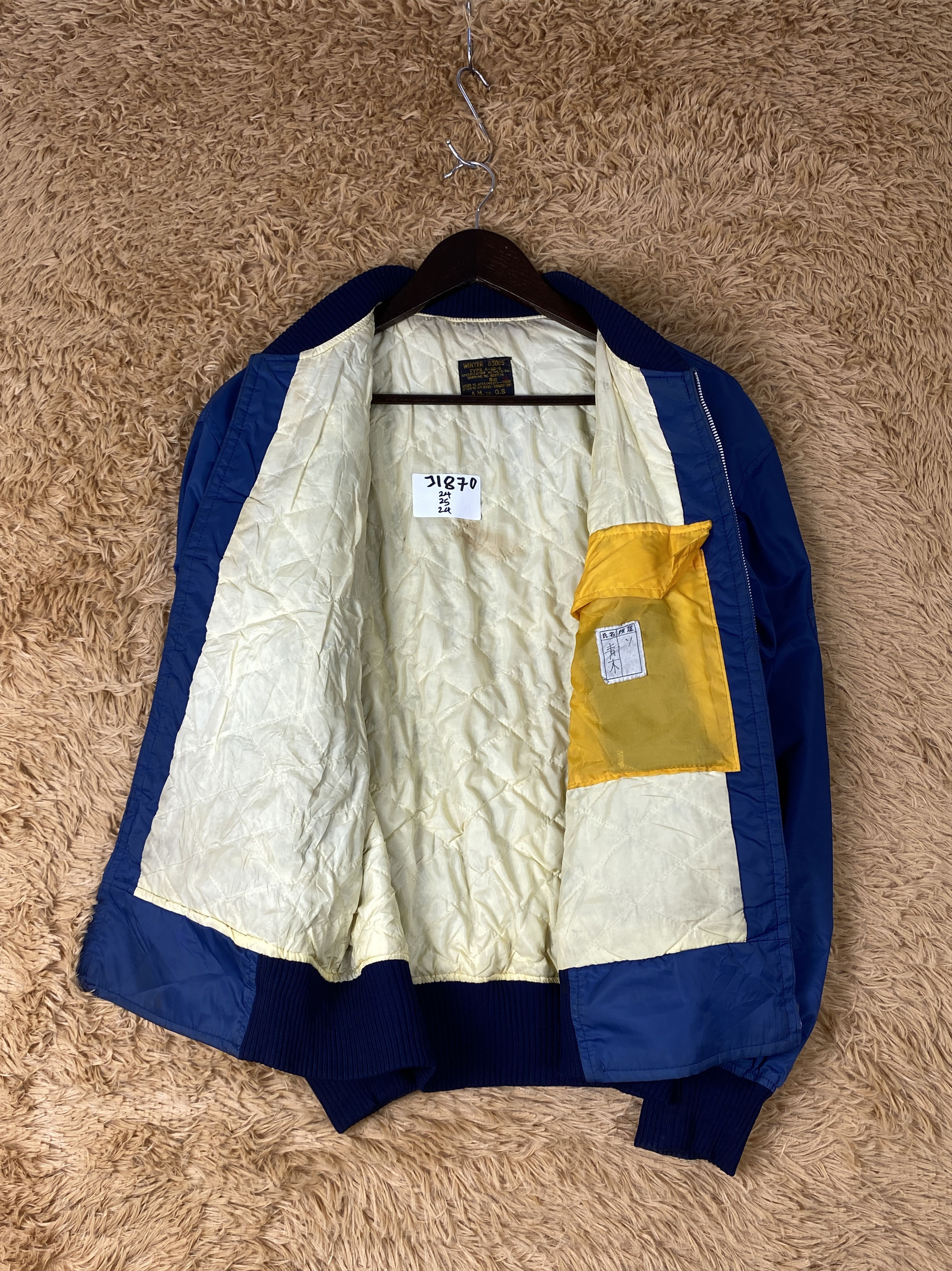 Japanese Brand Vintage Winter Goods Quilted Lining Bombers Jacket J1870 Size US M / EU 48-50 / 2 - 7 Thumbnail