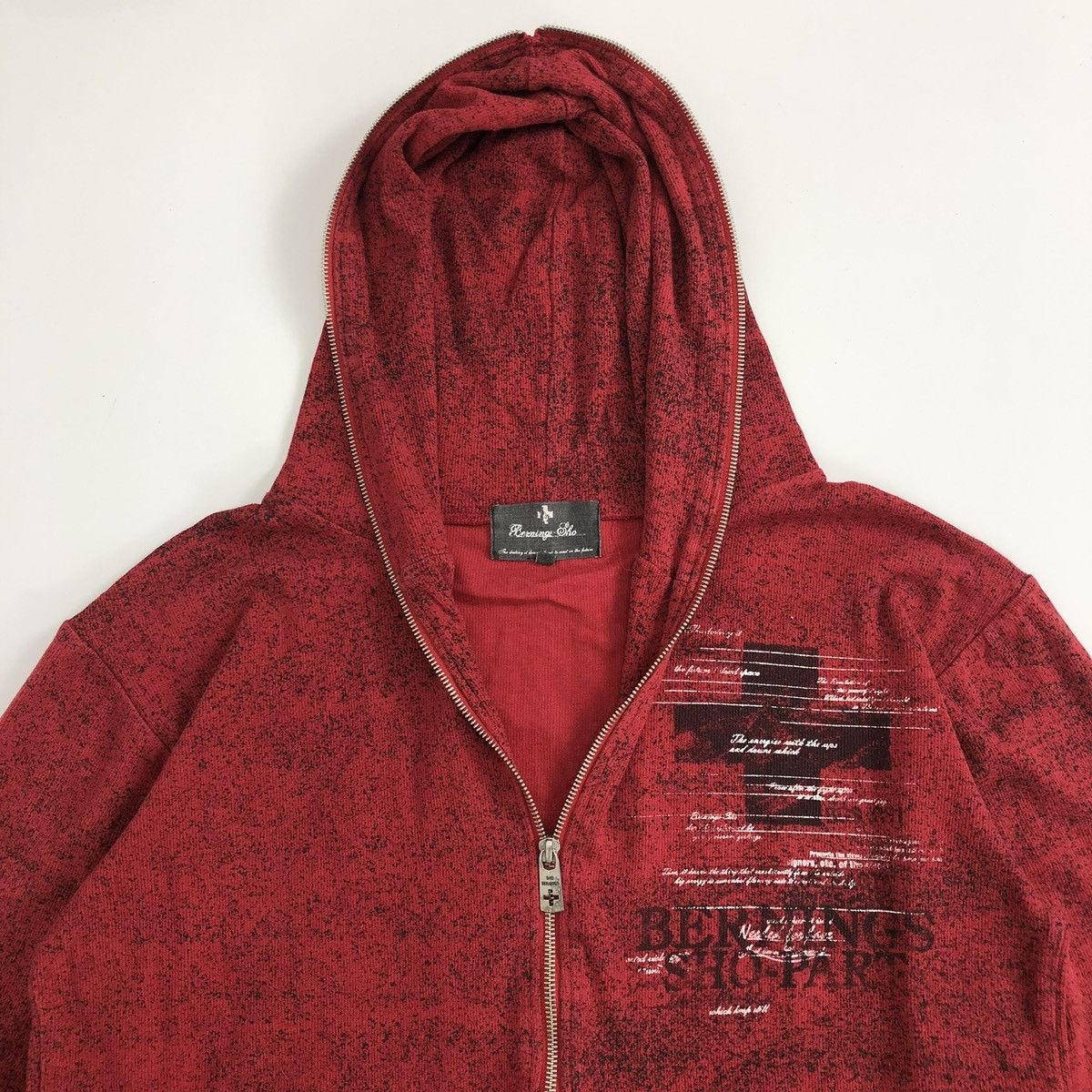 BERNINGS SHO 2000s Bernings Sho Asymmetric Grunge Lgb Cross Goa ZipHoodie Size US L / EU 52-54 / 3 - 5 Thumbnail