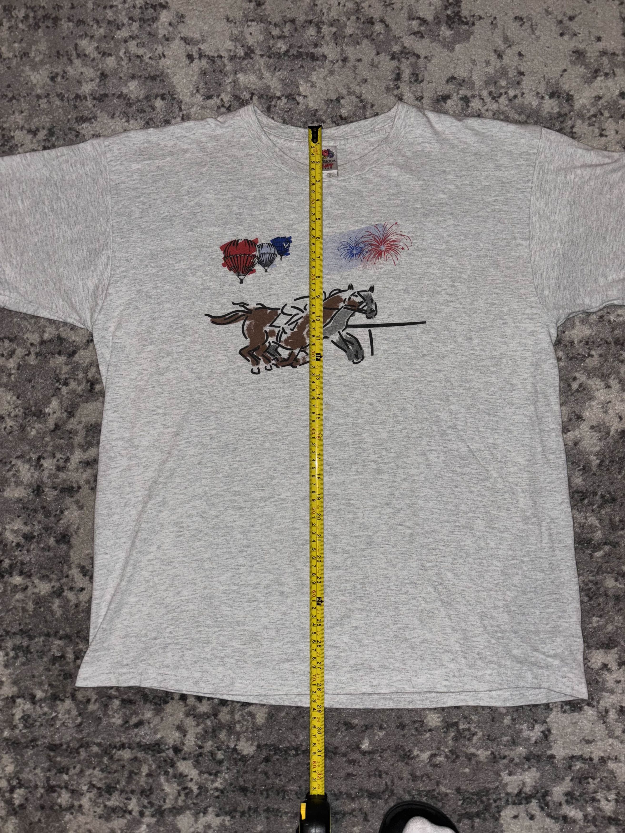 Vintage 2000s Minamilist Horse Racing Graphic Shirt Size US XL / EU 56 / 4 - 7 Thumbnail
