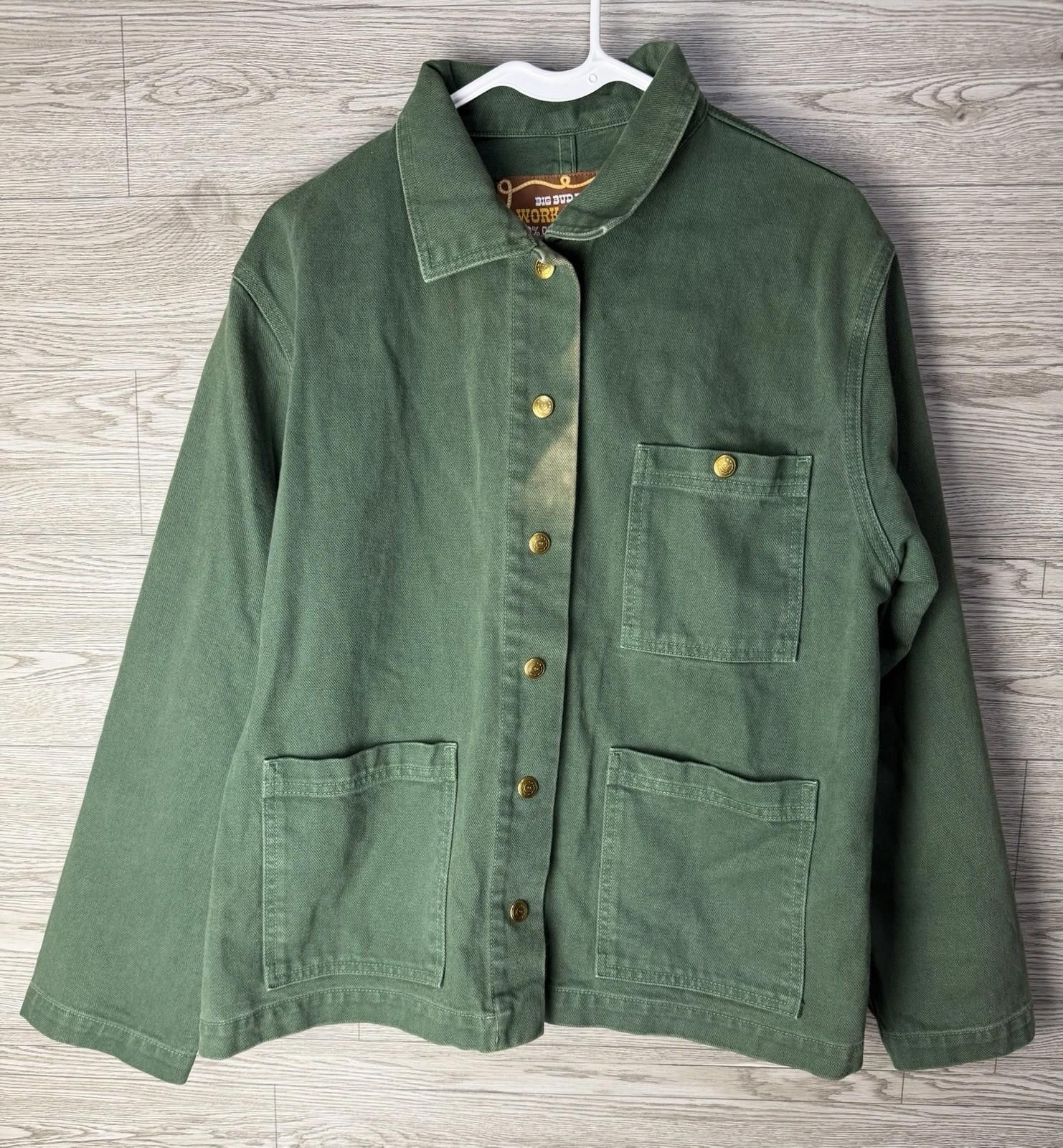 Big Bud Press Big Bud Press Work Jacket Denim Green M Distressed Size US XXL / EU 58 / 5 - 1 Thumbnail