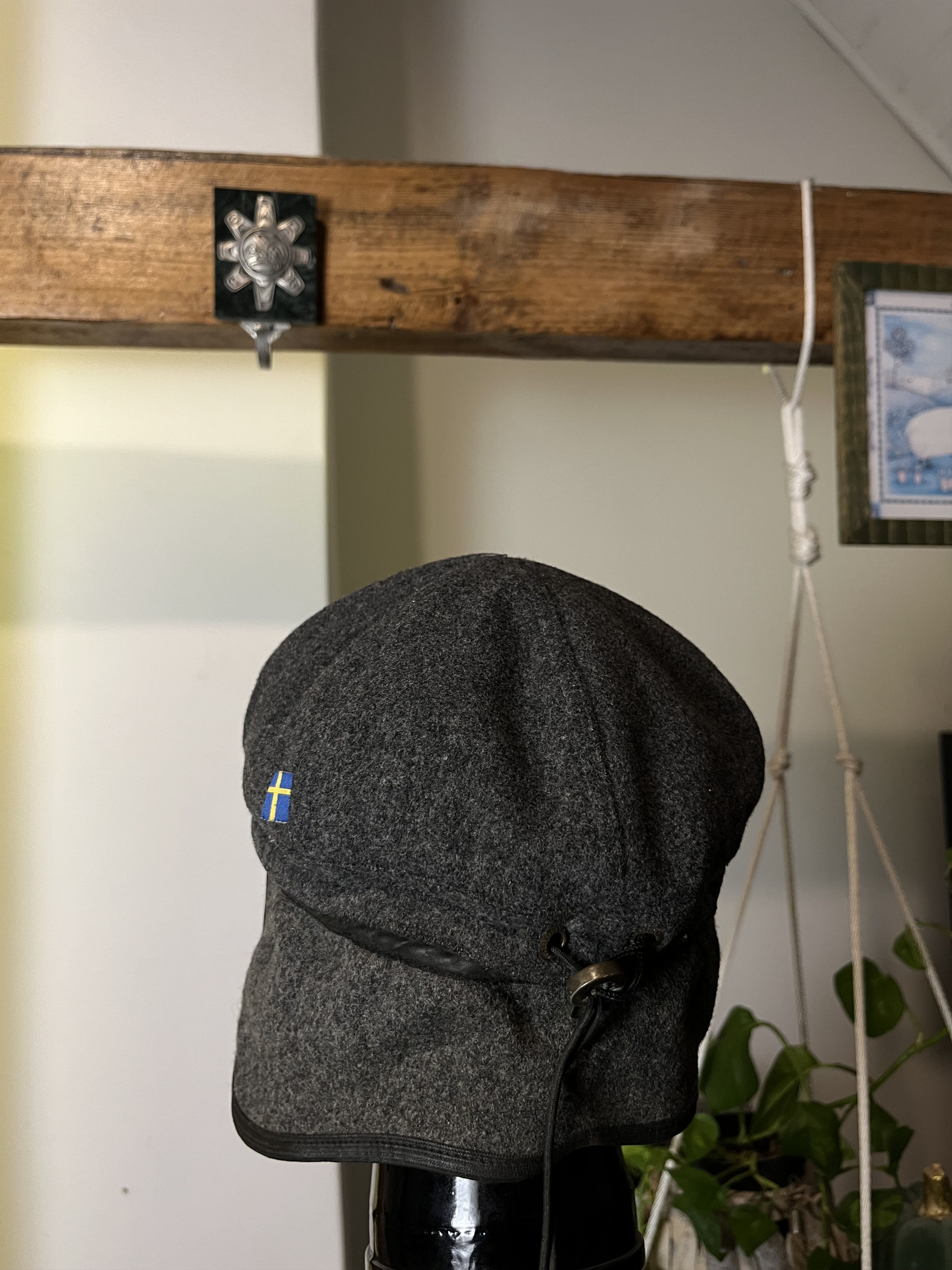 Fjallraven × Vintage Vintage 90s Fjallraven Gray Wool Cap Rare Size ONE SIZE - 3 Thumbnail