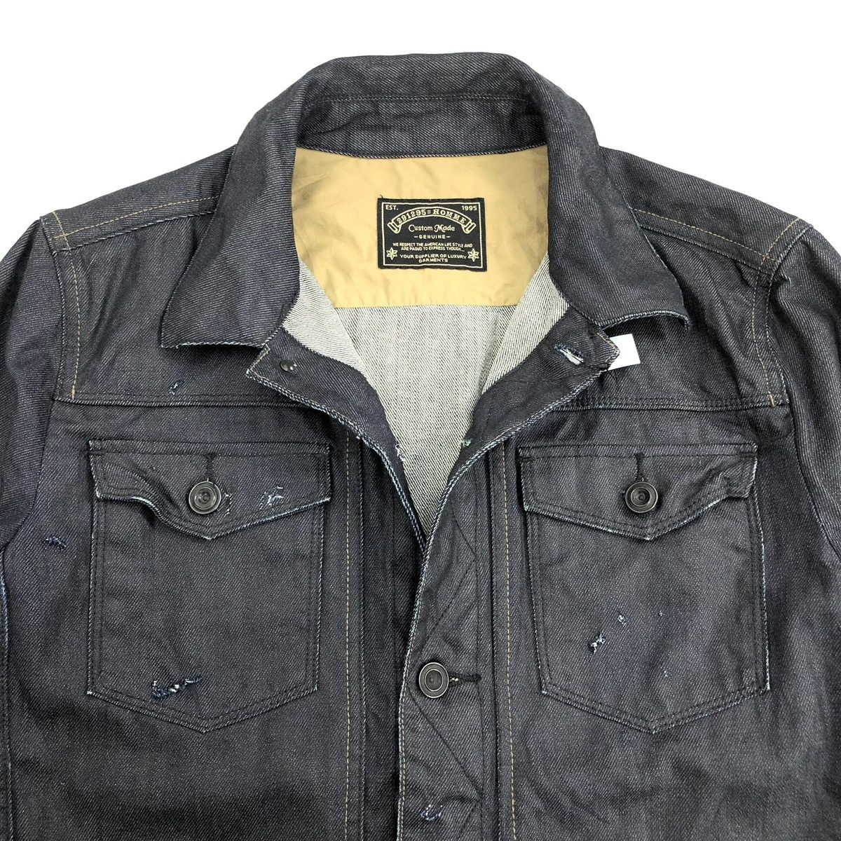 291295=Homme 2000s 291295=Homme Distressed Ifsixwasnine Lgb Denim Jacket Size US M / EU 48-50 / 2 - 4 Thumbnail