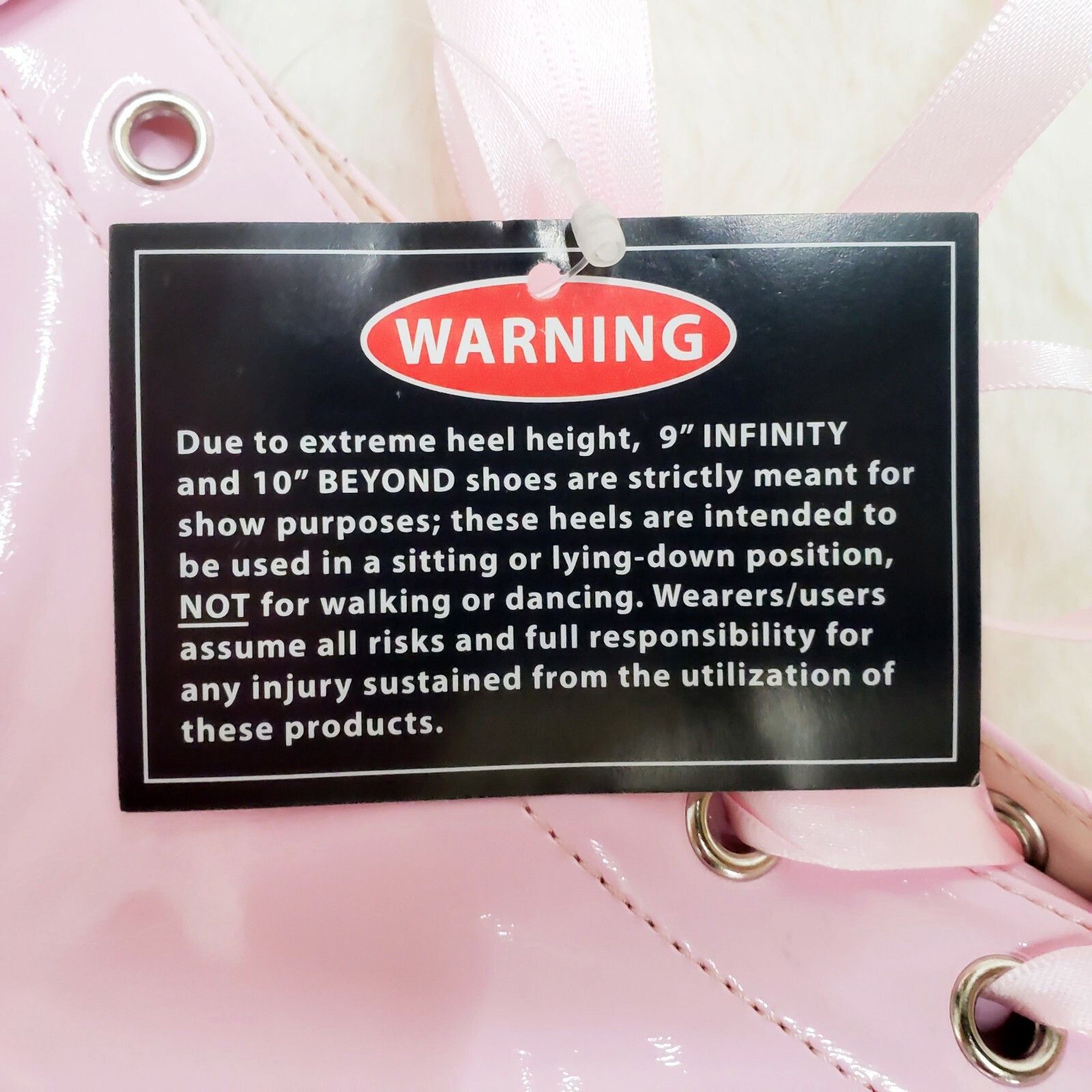 Other Beyond 3028 Lace Up Thigh High Baby Pink Patent Boots 10" He Size US 9 / IT 39 - 6 Thumbnail