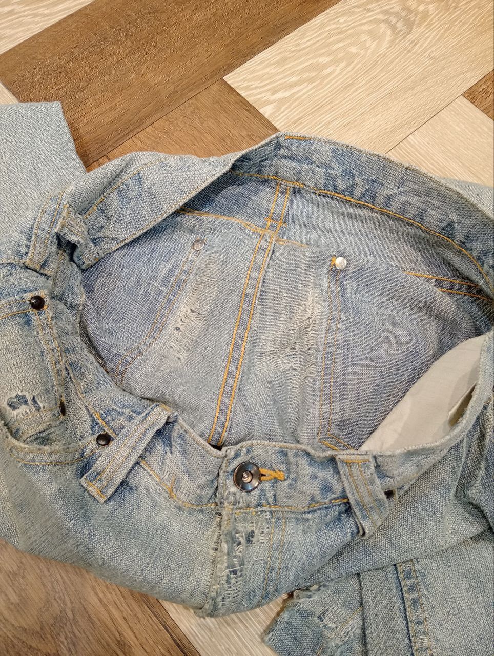 JUN MEN JAPANESE JUNMEN DISTRESSED JEANS - SIZE L Size US 34 / EU 50 - 16 Thumbnail