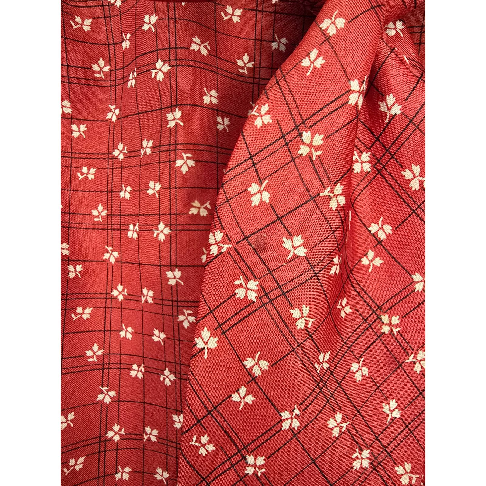 Vintage Vintage Tie Neck Blouse Judy Bond Red Floral Polka Dot Shirt Size XL / US 12-14 / IT 48-50 - 6 Thumbnail