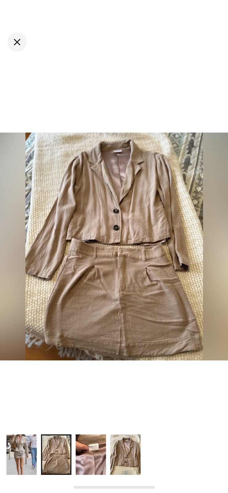 Other Kylie Paige Tailored Cropped Two-Button Blazer & Mini Skirt Size S / US 4 / IT 40 - 2 Thumbnail