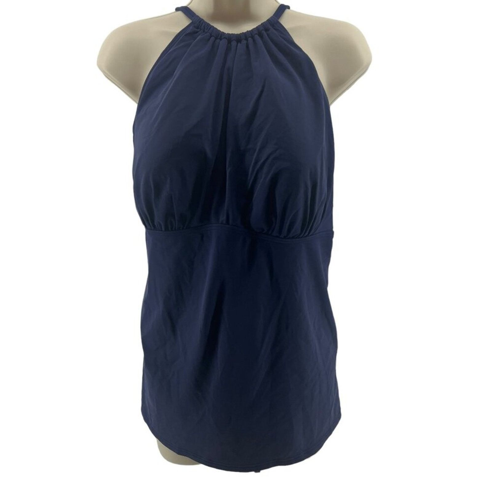 Lands' End Lands End Tankini Top Strappy Halter Deep Sea Blue Size 18 Size XXL / US 16-18 / IT 52-54 - 1 Thumbnail