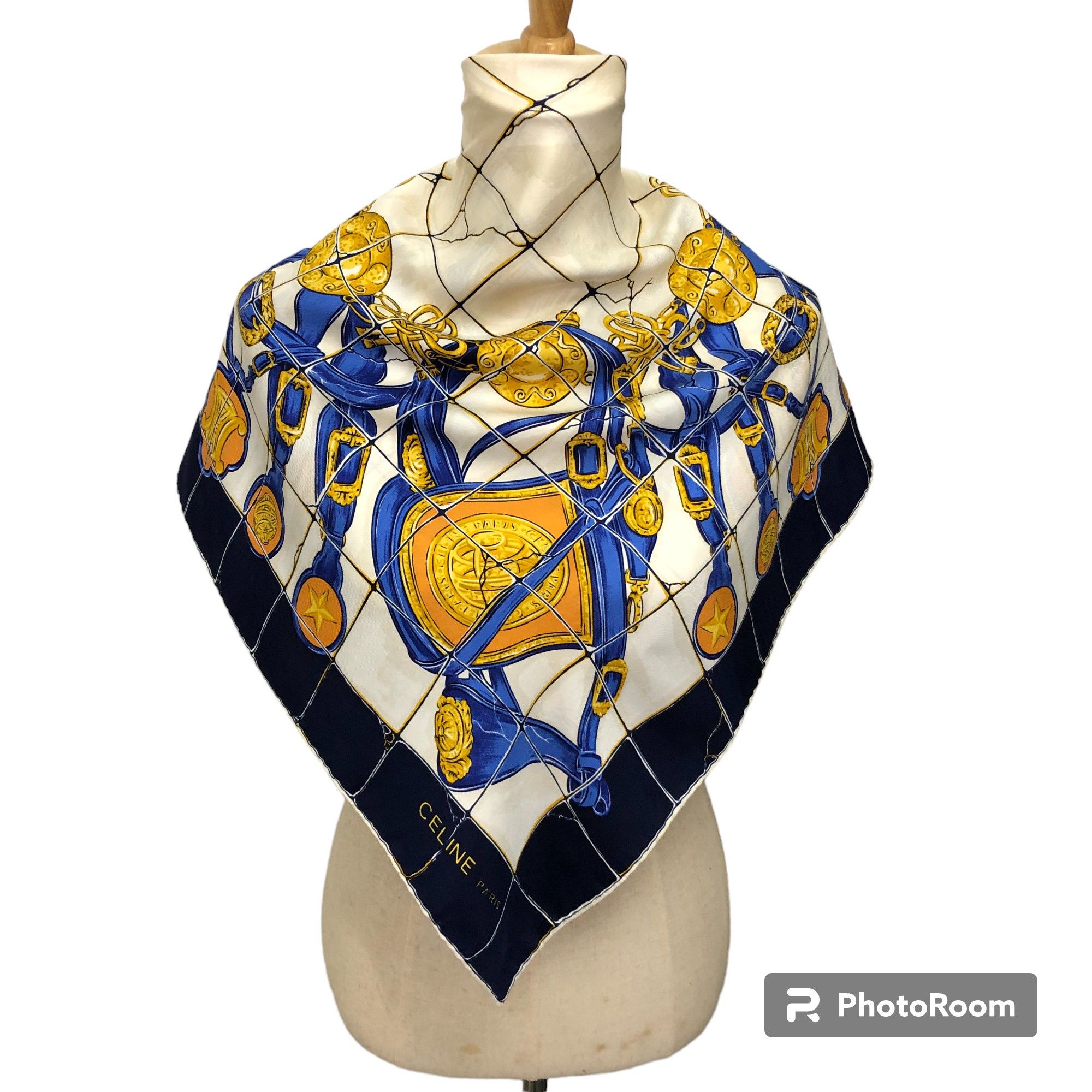 Celine Celine Luxury Hand Rolled Silk Scarf M1163 Size ONE SIZE - 1 Thumbnail