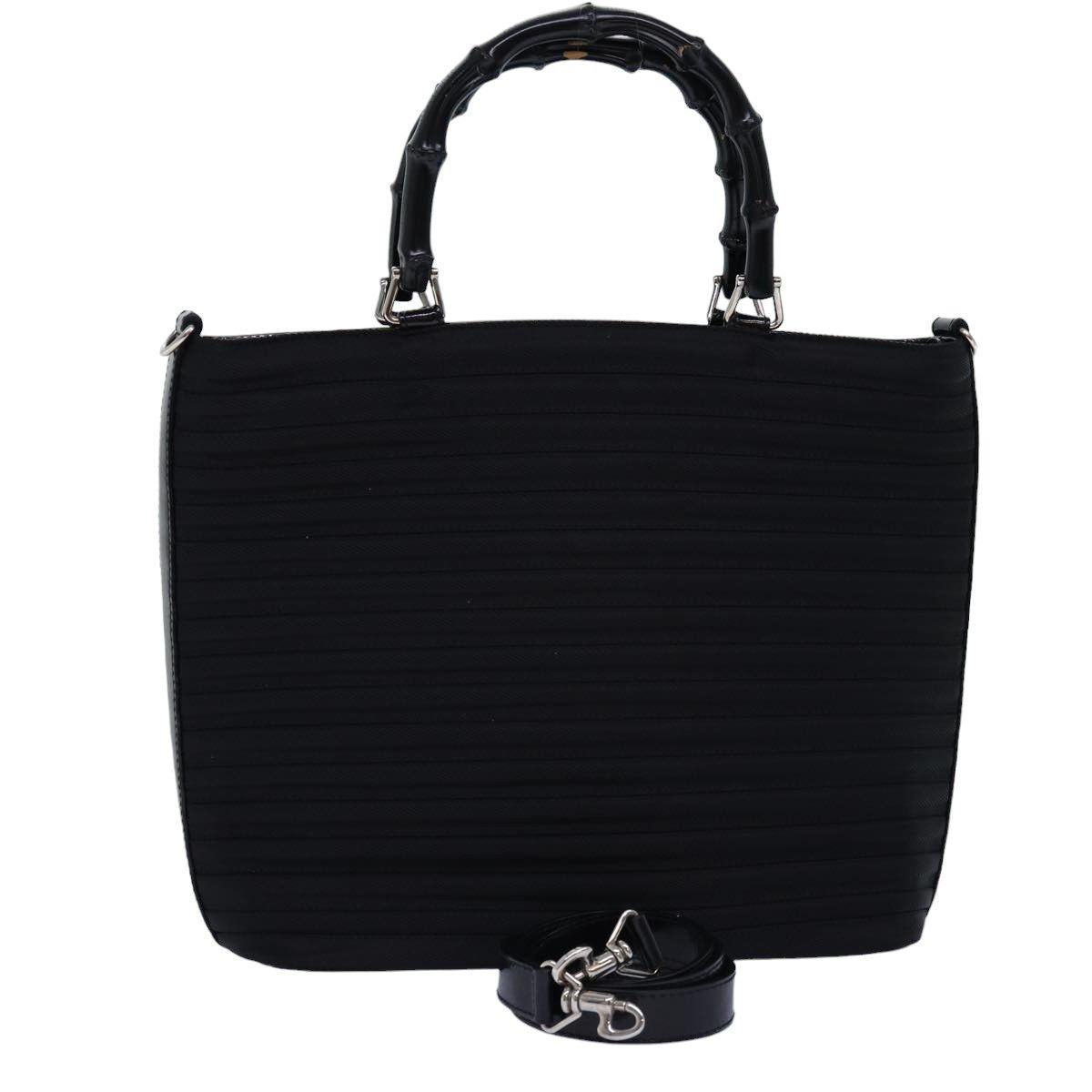 Gucci Bamboo Black Synthetic Handbag (Pre-Owned) Size ONE SIZE - 1 Thumbnail