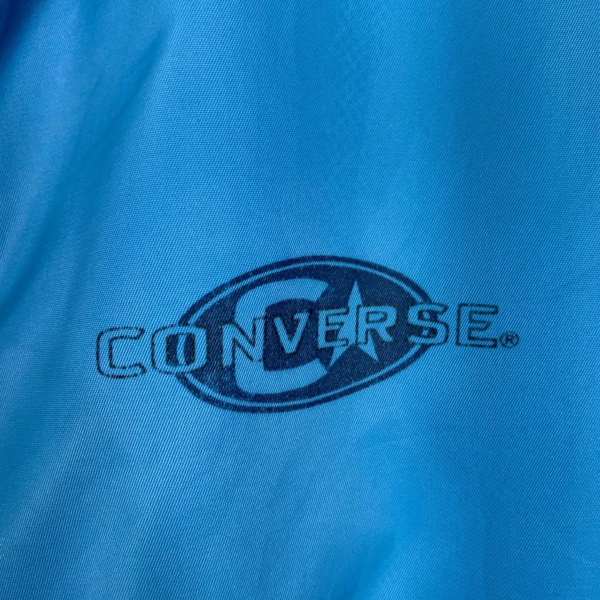 Converse 90's CONVERSE ALL STAR Big Logo Light Blue Jacket #0574-C26 Size US M / EU 48-50 / 2 - 11 Thumbnail