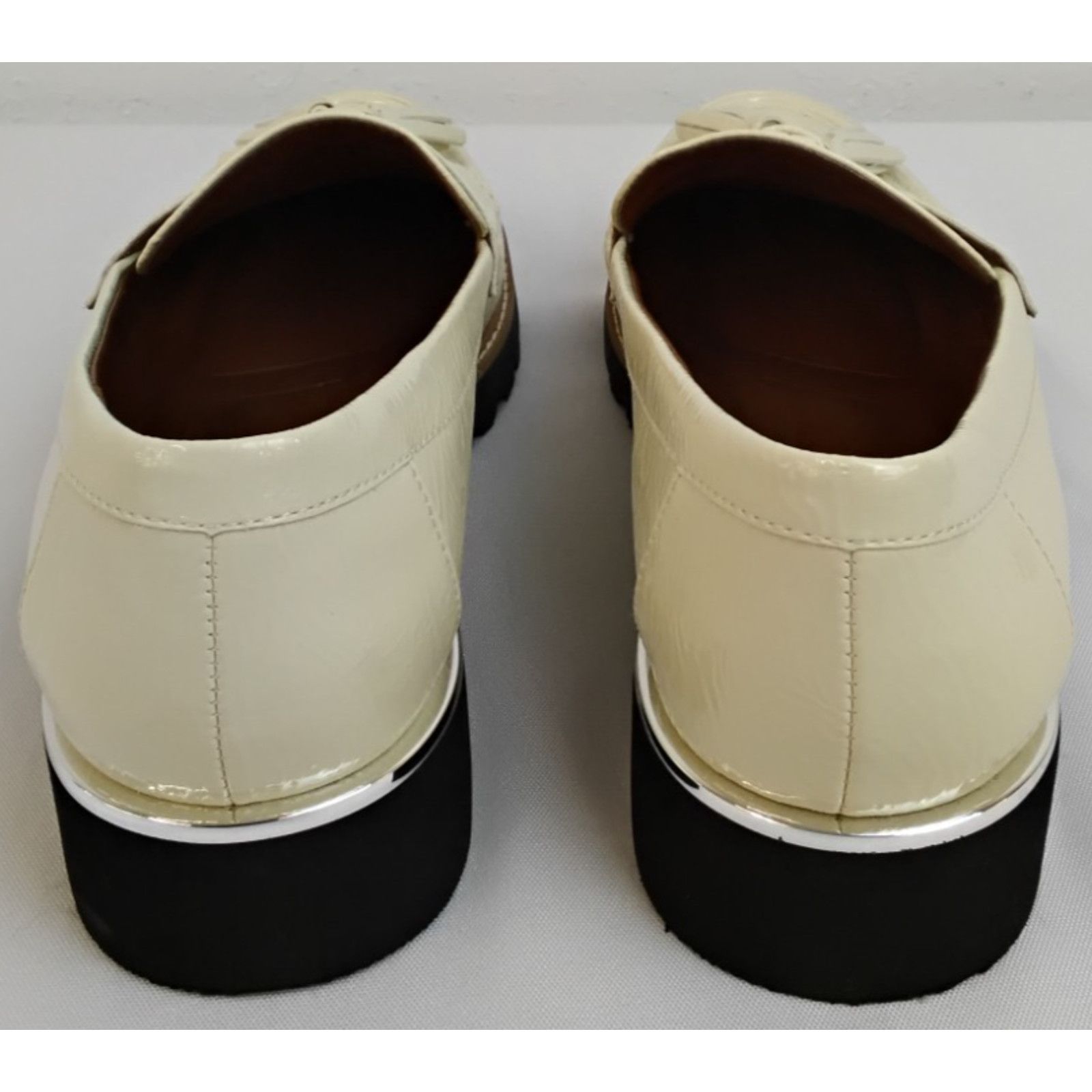 Franco Sarto Franco Sarto Patent Leather Tassel Loafers Women's 8.5 Ivory Size US 8.5 / IT 38.5 - 8 Thumbnail