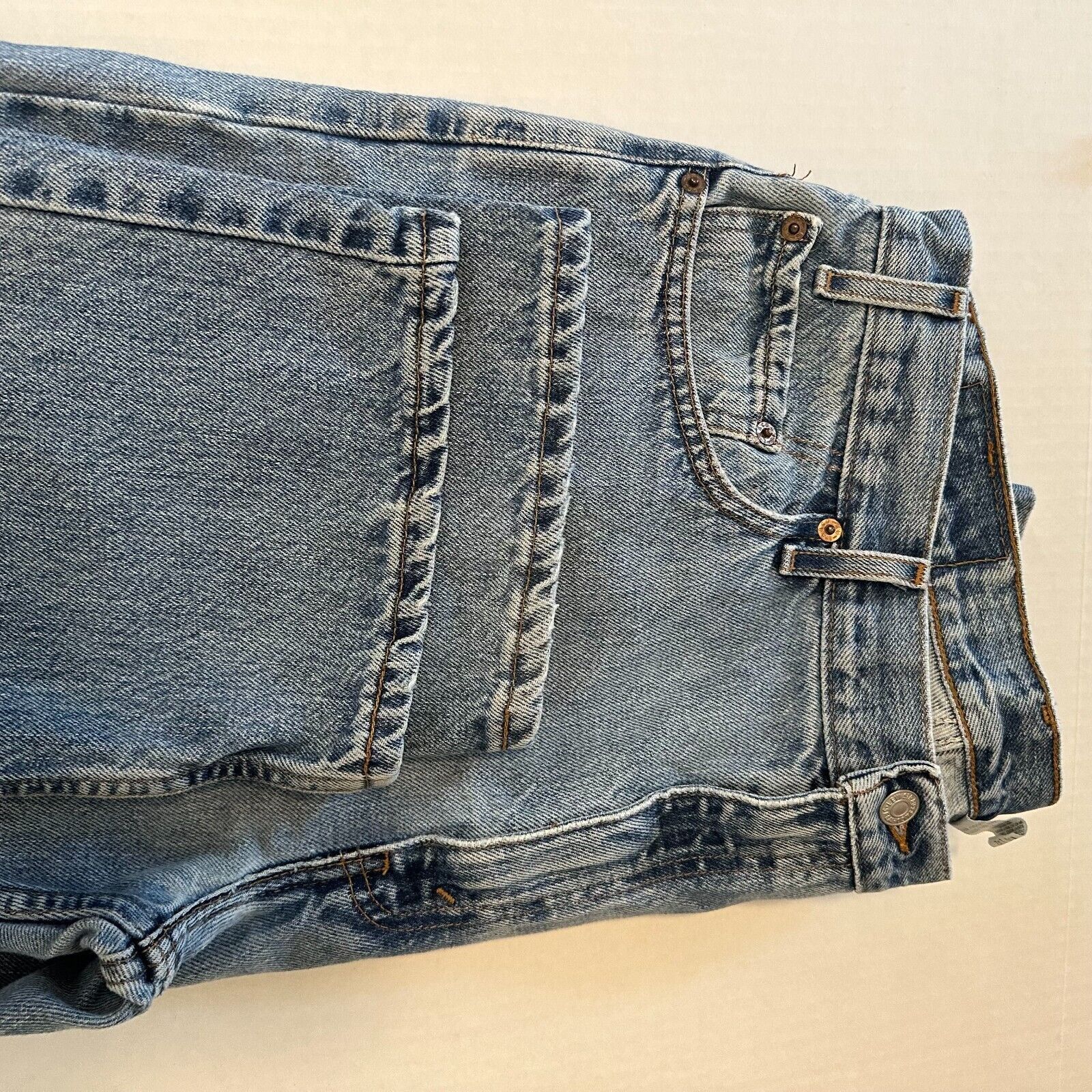 Levi's Levis 505 Straight Leg 36x32 Blue Jeans Mild Distress 90sVTG Size US 36 / EU 52 - 5 Thumbnail