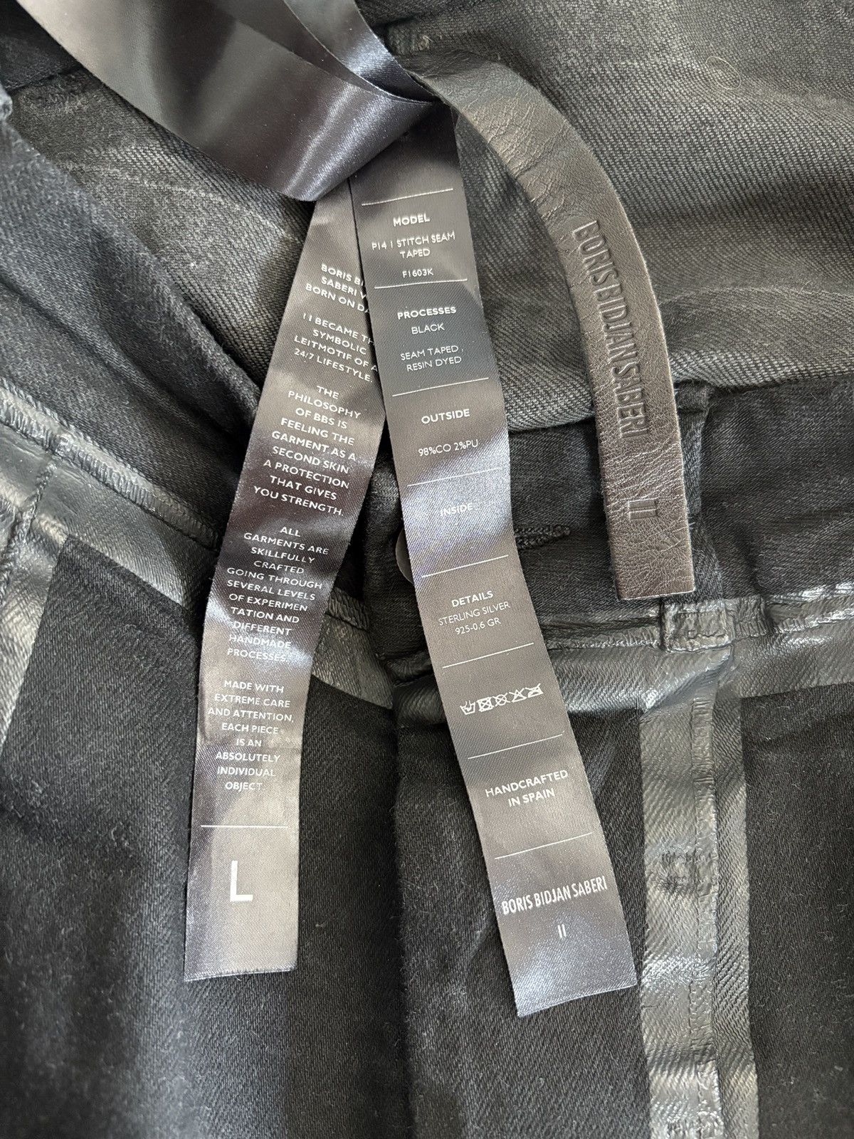 Boris Bidjan Saberi P14 Stitch Seam Taped Trousers Size US 36 / EU 52 - 4 Thumbnail