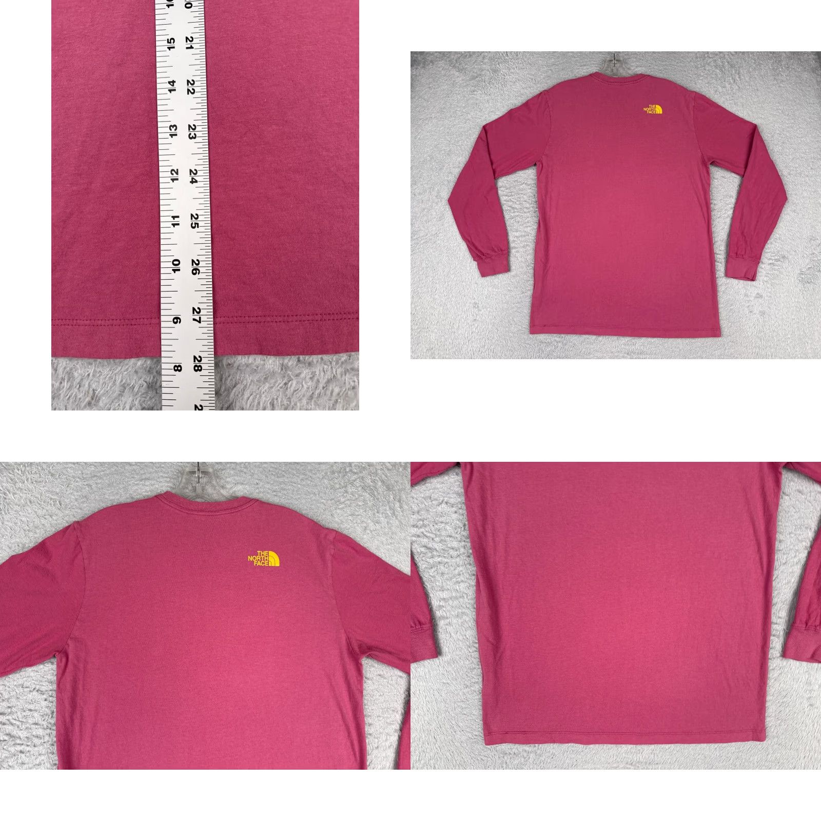 The North Face The North Face Men T-Shirt Shirt Adult Medium Pink Long Sleeve Crew Neck Cotton Blend Jersey Logo All Seasons Slimming Size US M / EU 48-50 / 2 - 9 Thumbnail