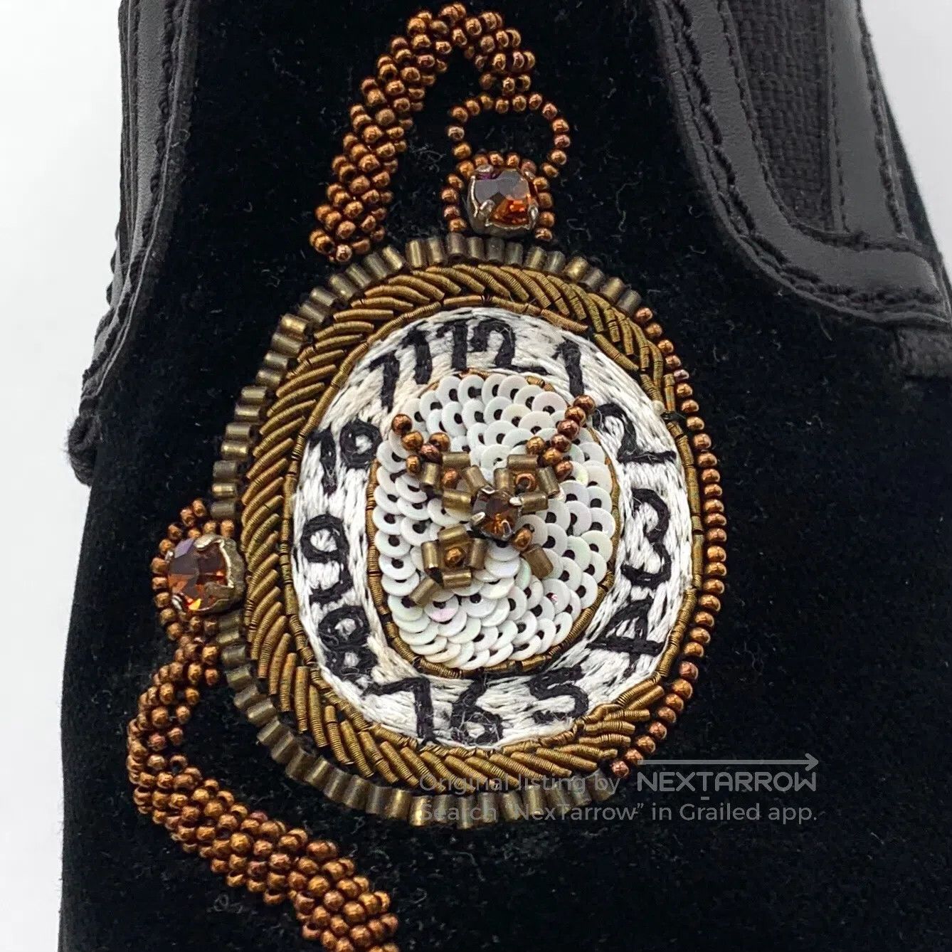 Dolce & Gabbana Dolce Gabbana Black logo stud bead sequin design casual fl Size US 6 / EU 39 - 6 Thumbnail