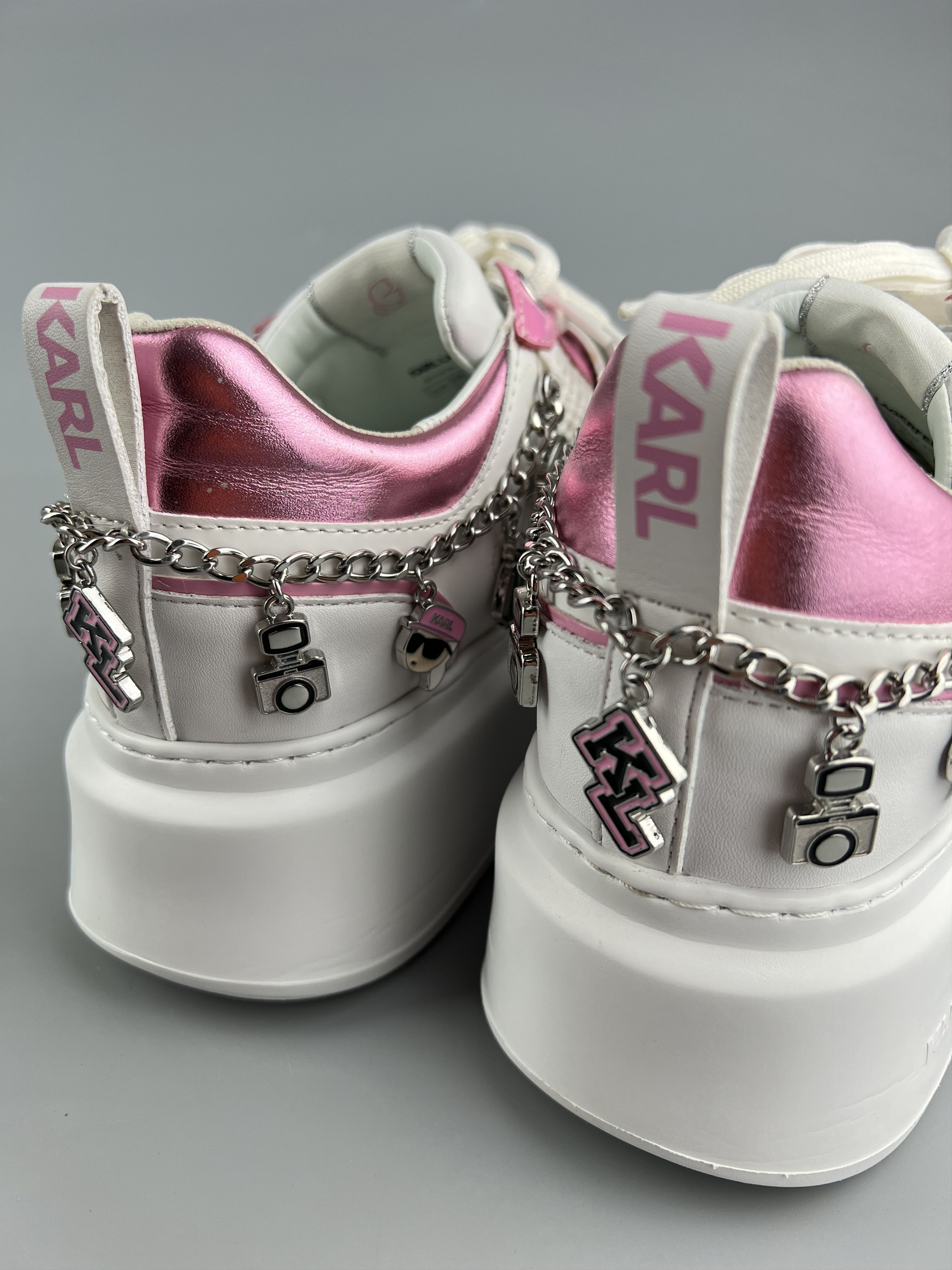 Karl Lagerfeld Karl Lagerfeld Leather Sneakers Size US 8 Size US 8 / IT 38 - 4 Thumbnail