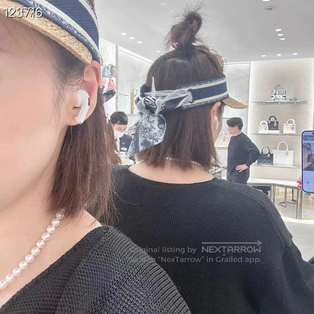 Dior Dior Woven UV Protection Visor Hat. Size ONE SIZE - 8 Thumbnail