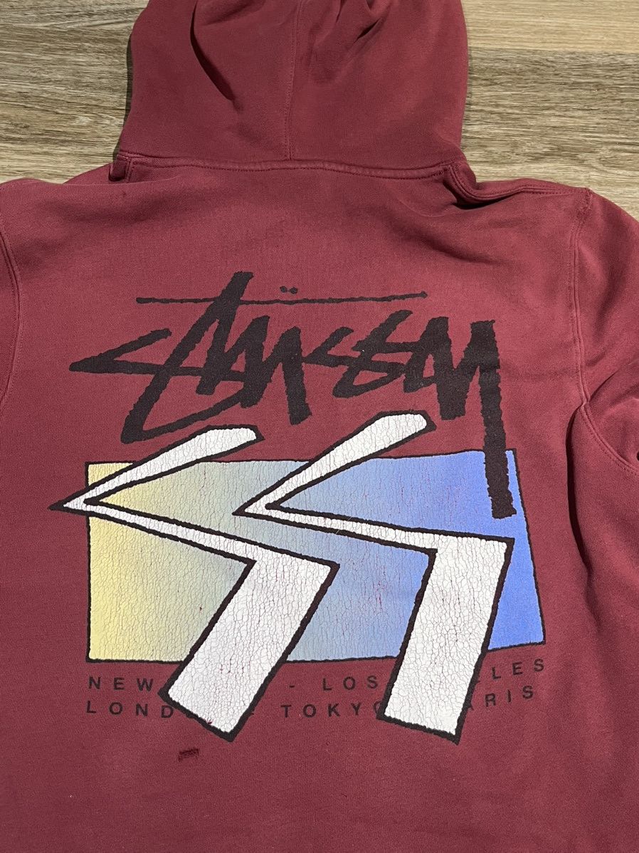 Stussy × Vintage rare Stüssy SS logo hoodie Size US M / EU 48-50 / 2 - 2 Thumbnail