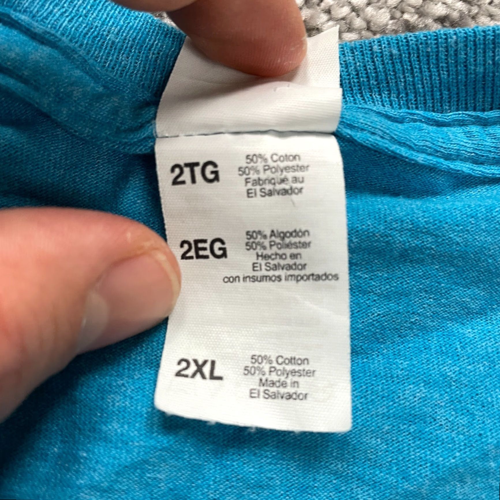 Fruit Of The Loom Fruit of the Loom HD Cotton T-Shirt Men 2XL Blue Short Sleeve Crew Neck Graphic Print Classic Tee USA Made Men Size US XXL / EU 58 / 5 - 6 Thumbnail