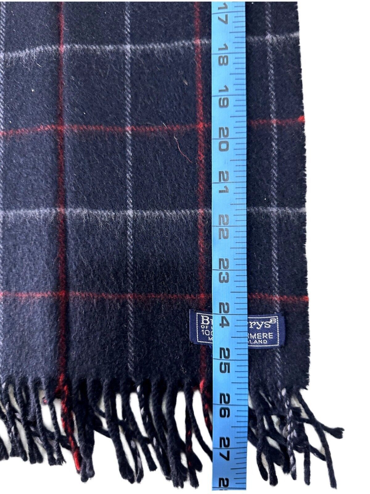 Burberry Burberrys Authentic Unisex Scarf Blue 100% Cashmere Size ONE SIZE - 6 Thumbnail