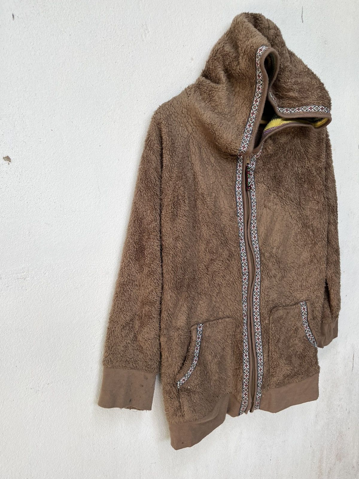 If Six Was Nine 💥Navajo Tribal Motives Chimaiyo Faux Fur Hoodie Size US L / EU 52-54 / 3 - 3 Thumbnail