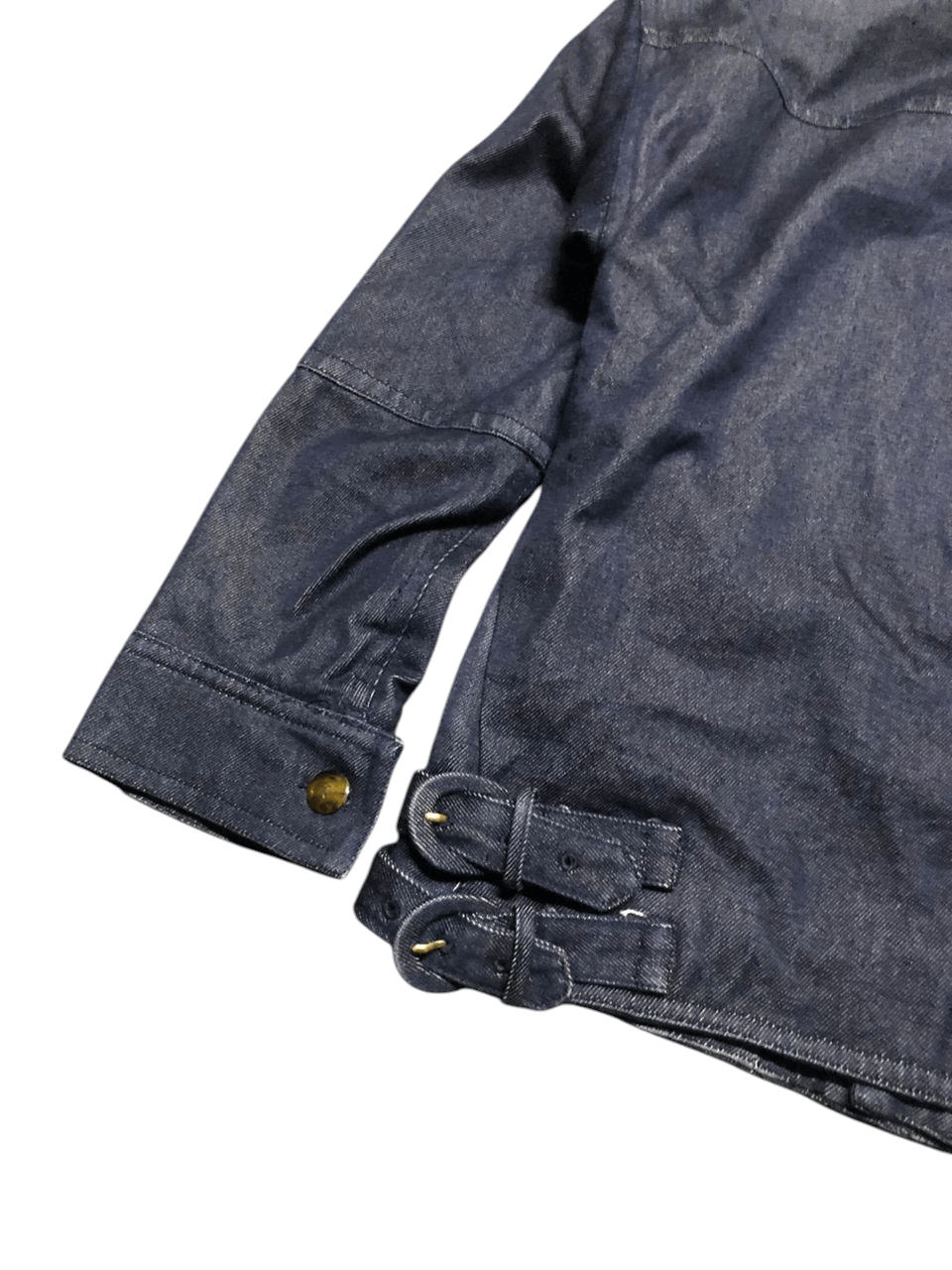 Kensho Abe Vintage 511 Kensho Abe Denim Jacket Leather Part Rare Size S / US 4 / IT 40 - 9 Thumbnail