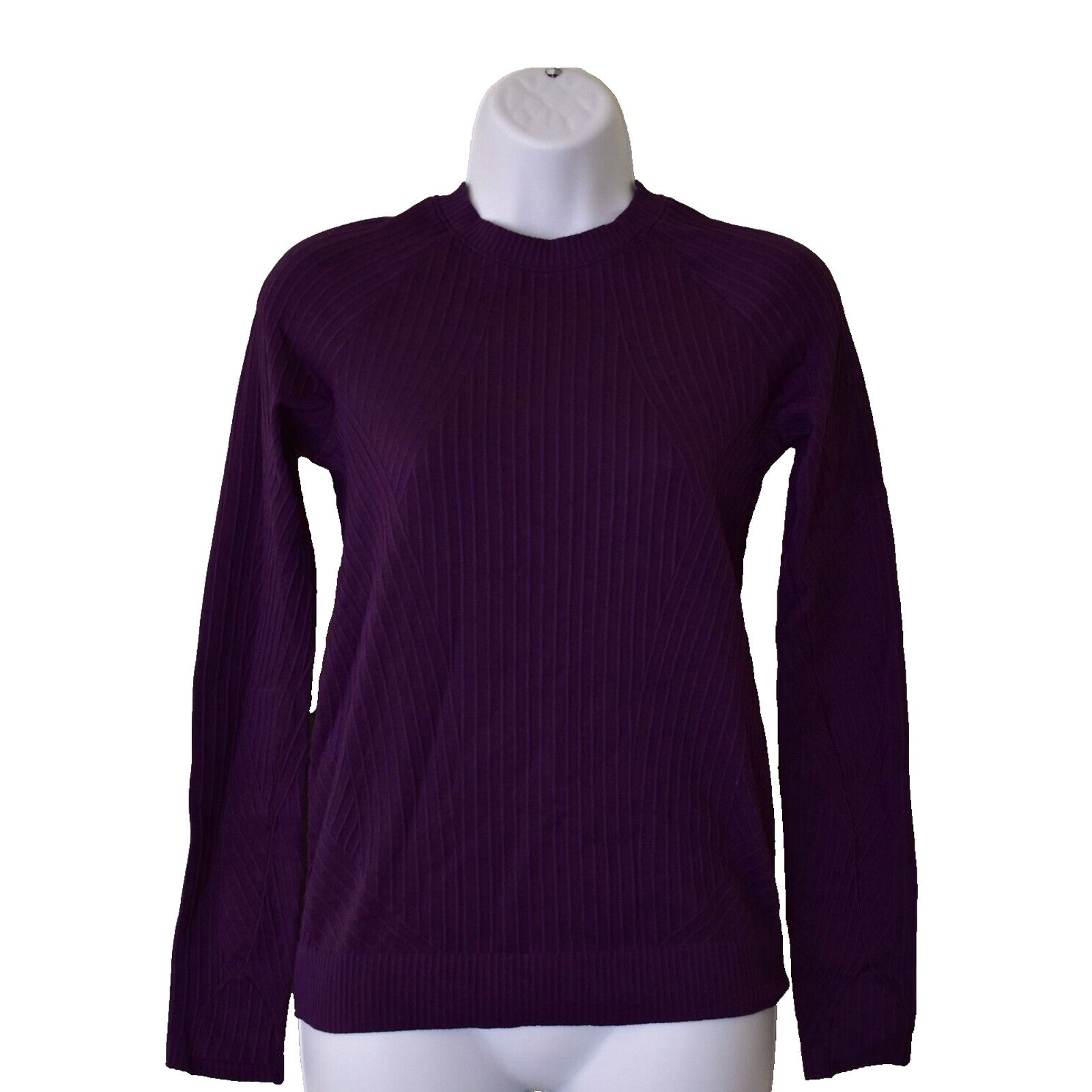 Lululemon LULULEMON Rest Less Pullover Purple Ribbed Sweater Sz 2 $109 Size XS / US 0-2 / IT 36-38 - 1 Thumbnail